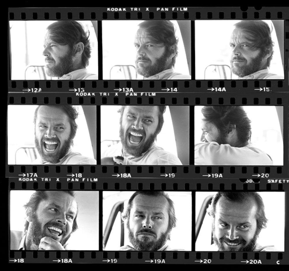 Scheda di contatto di Jack Nicholson, Montana - Photograph di Harry Benson