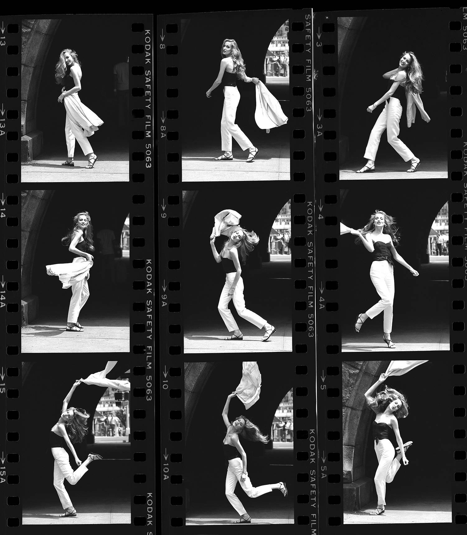 Harry Benson Black and White Photograph - Jerry Hall (x 9), New York