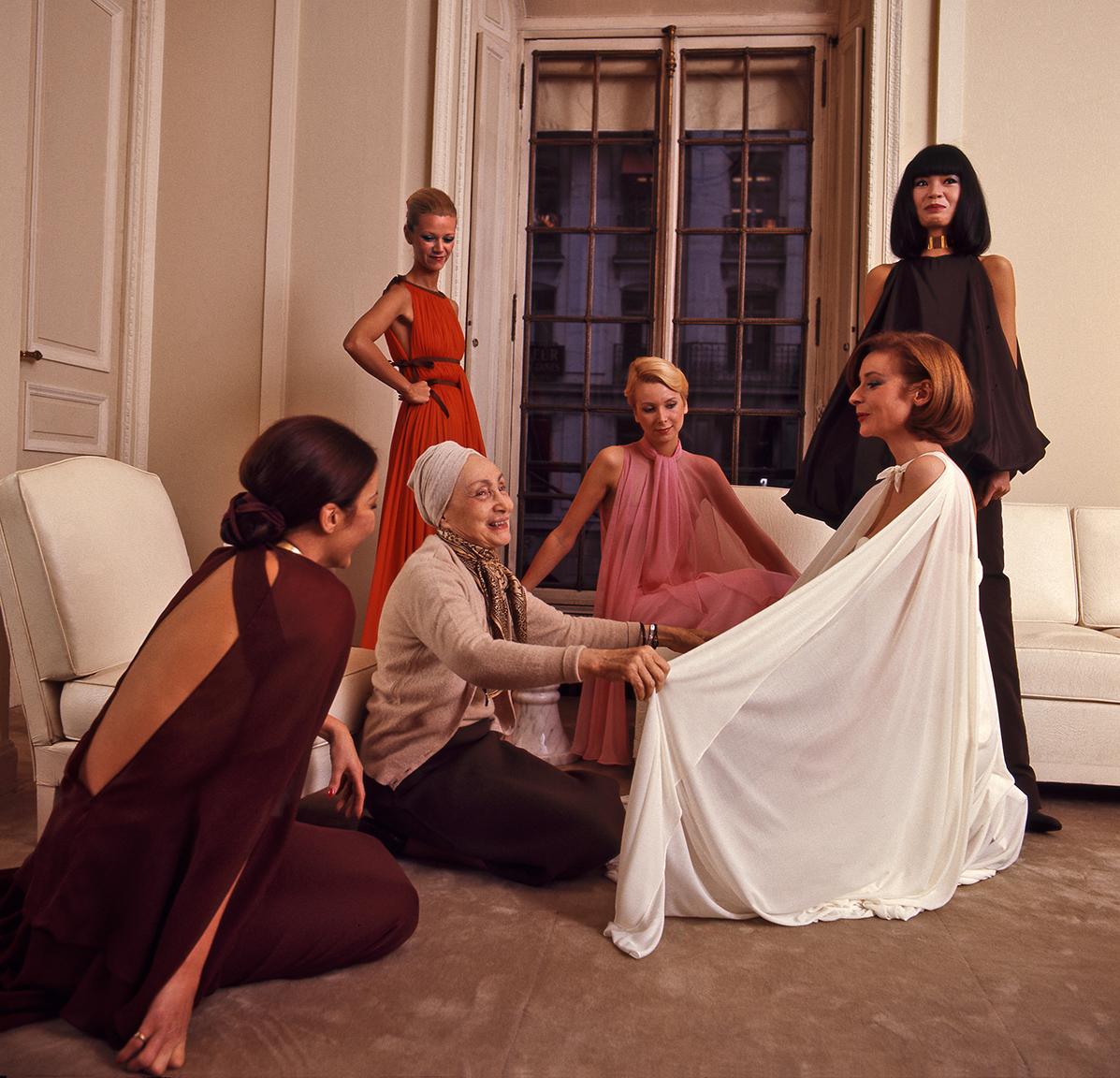 Harry Benson Color Photograph - Madame Grès with Models, Paris