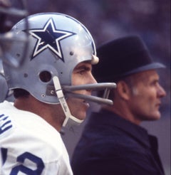 Quarterback Roger Staubach with UT Austin Coach Tom Landry, Dallas Cowboys, 1972