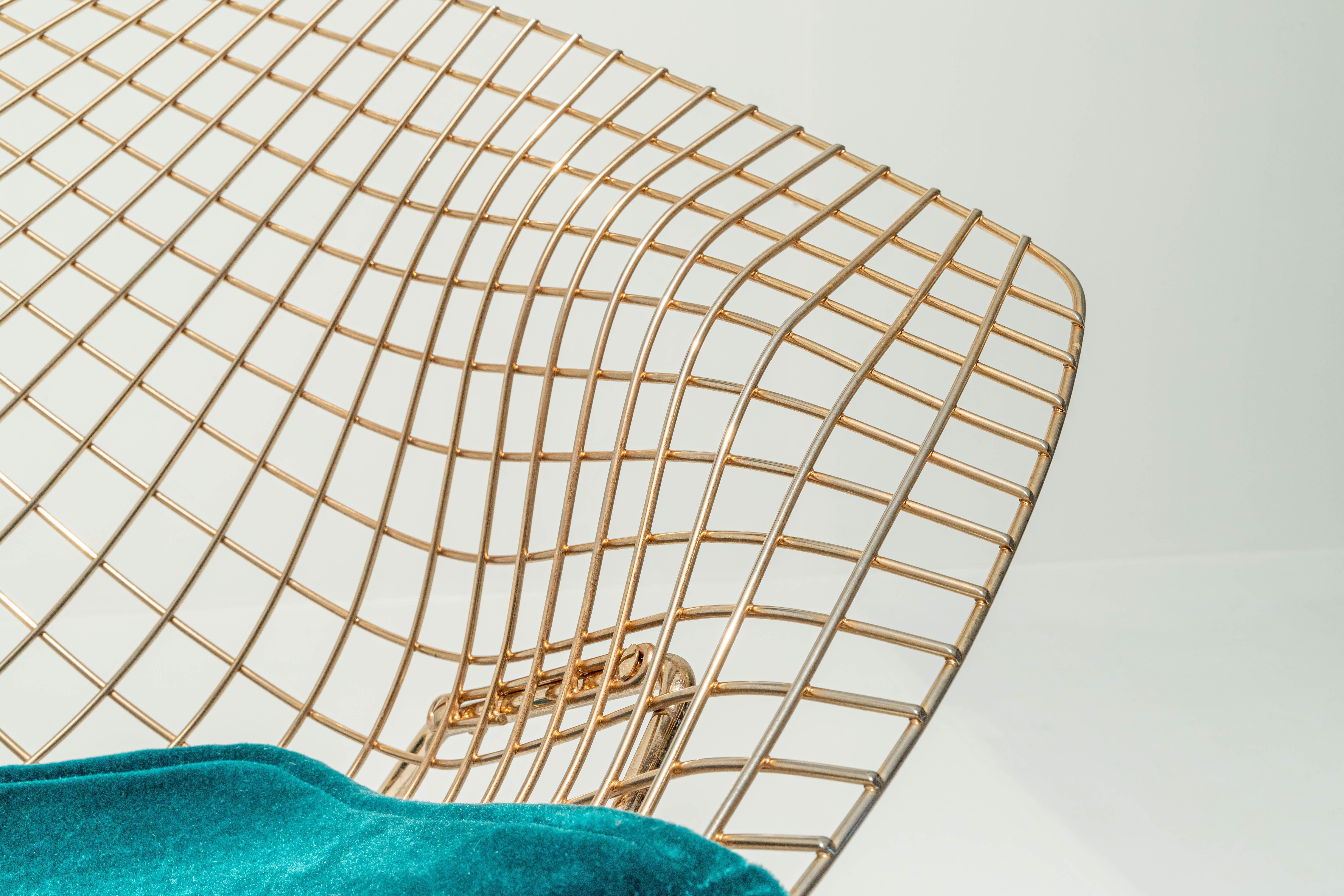 Gold Harry Bertoia 18 Karat Diamand Chair Lmt. Edition for Knoll International, USA