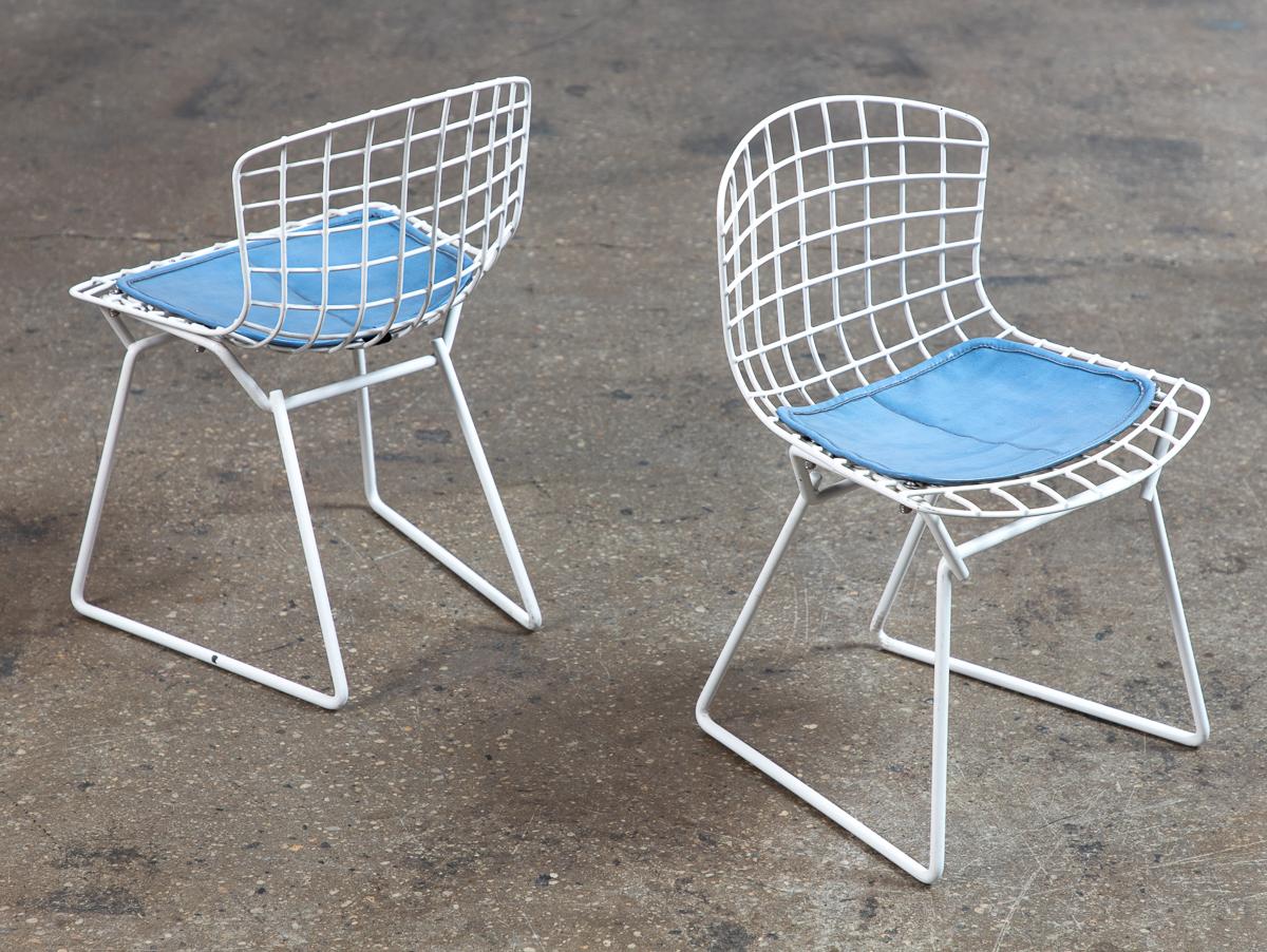 Enameled Harry Bertoia Baby Size Child Chairs - a Pair For Sale