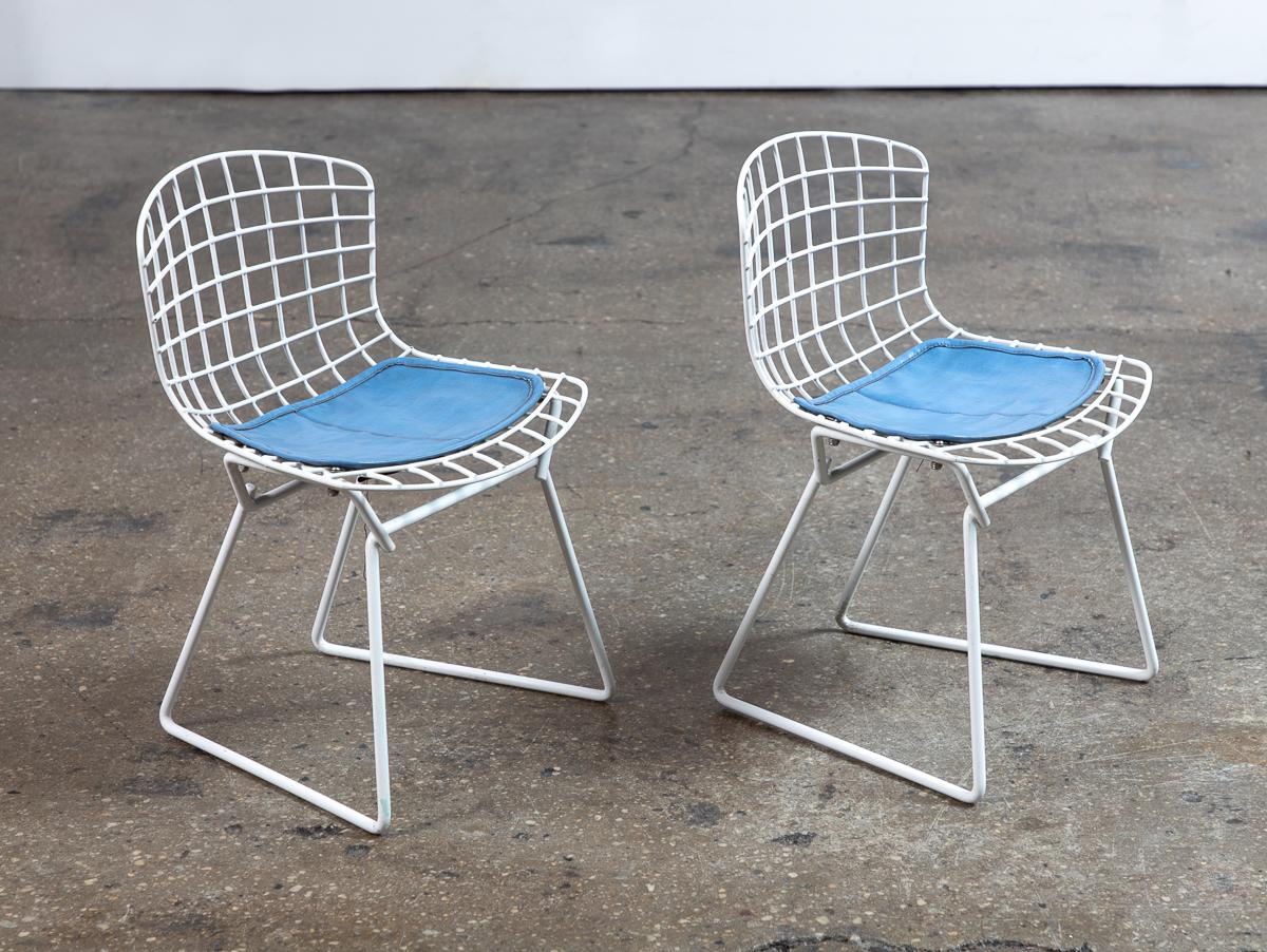 Metal Harry Bertoia Baby Size Child Chairs - a Pair For Sale