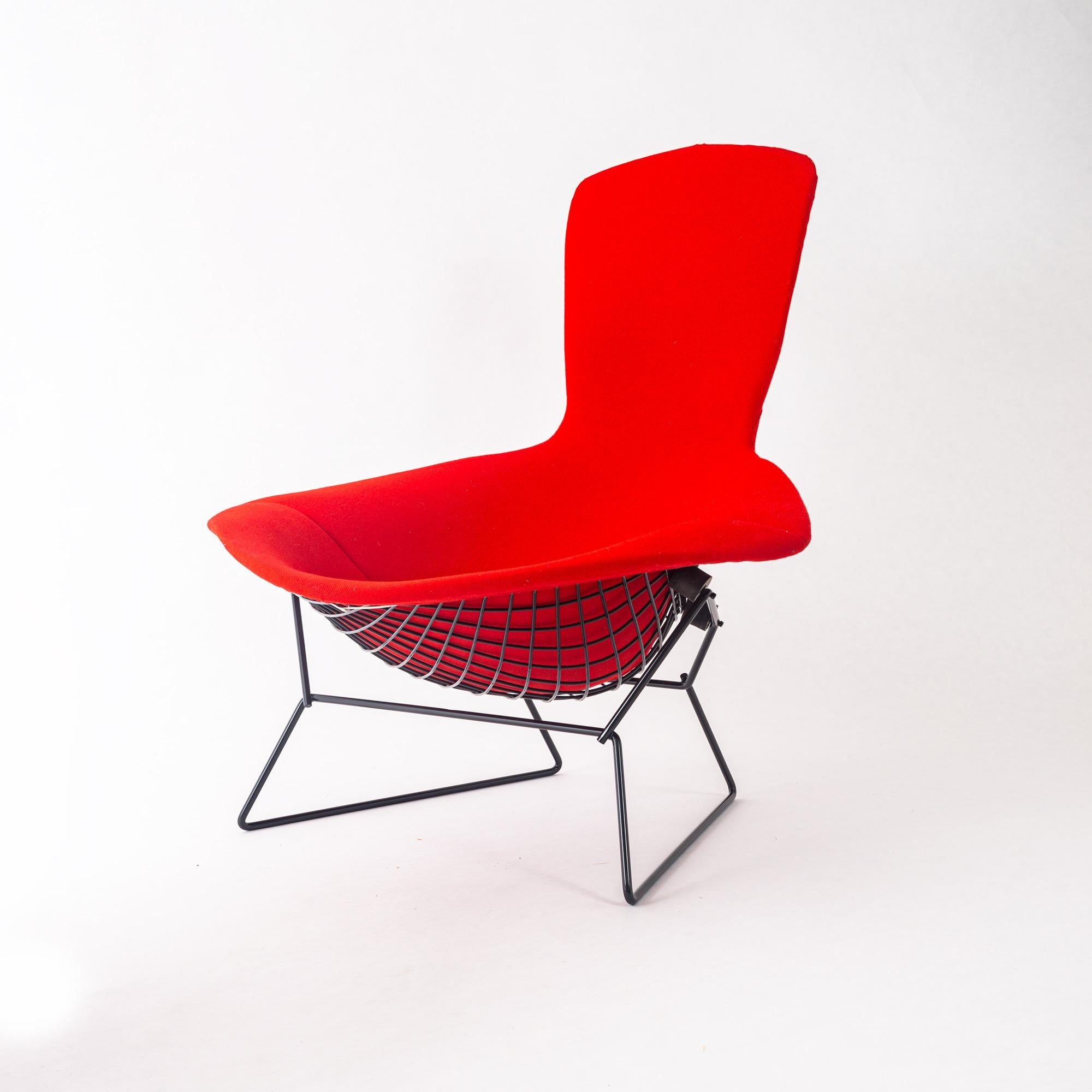 North American Harry Bertoia Bird Chair in Black with Original Knoll Cover