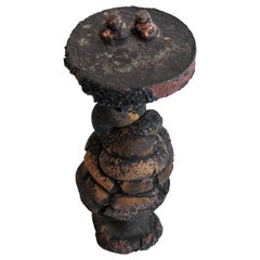 Harry Bertoia - Sculpture figurative en bronze à 2 œils et à tête plate des années 1970