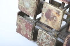 Harry Bertoia Bronze Multi-Plane Cube Sculpture