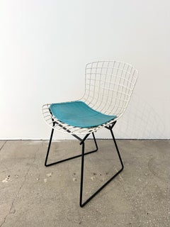 Harry Bertoia Child's Chair in White with Original Knoll Seat Pad