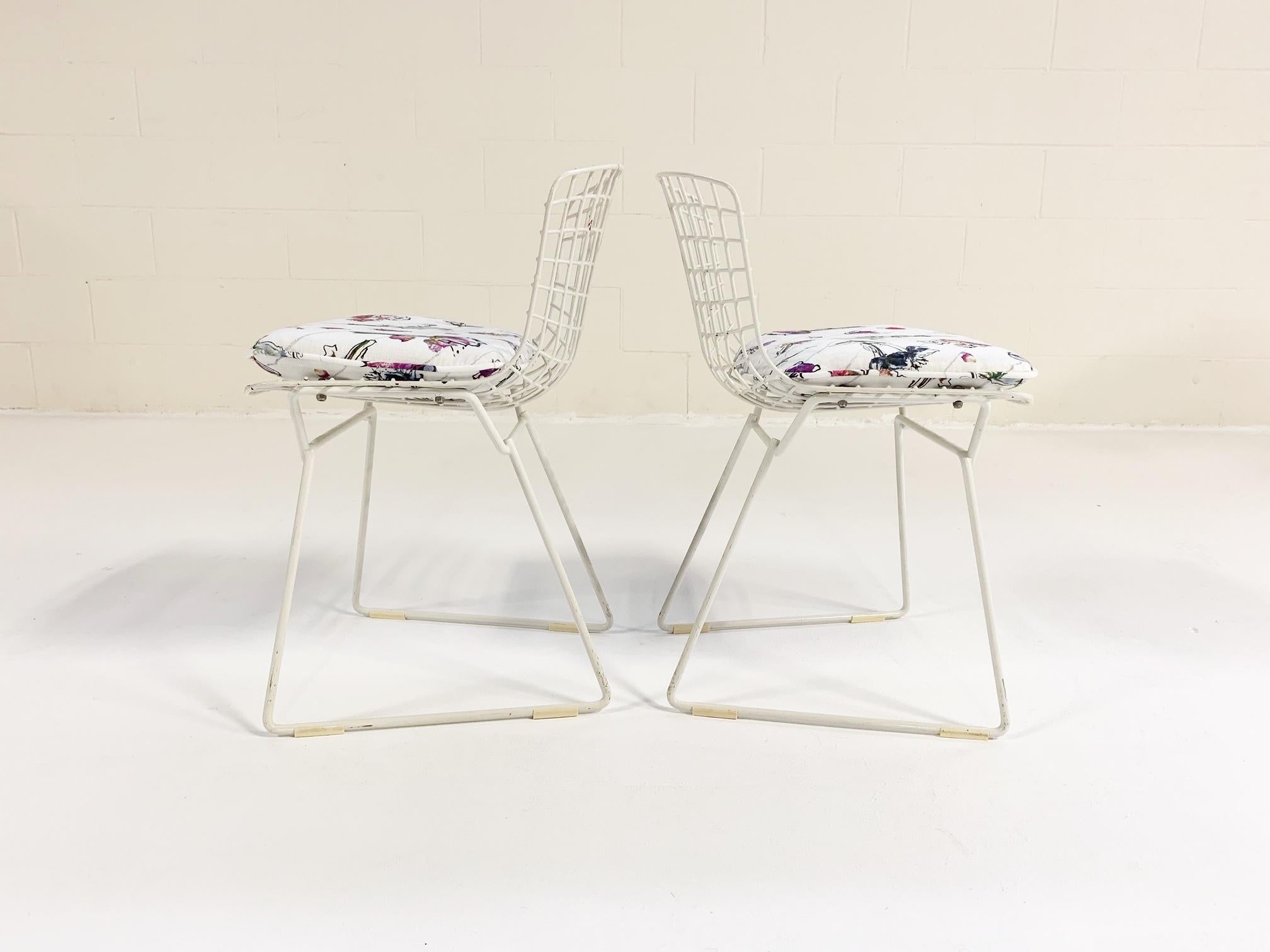 Mid-Century Modern Harry Bertoia Child's Chairs with Custom Stevie Howell 