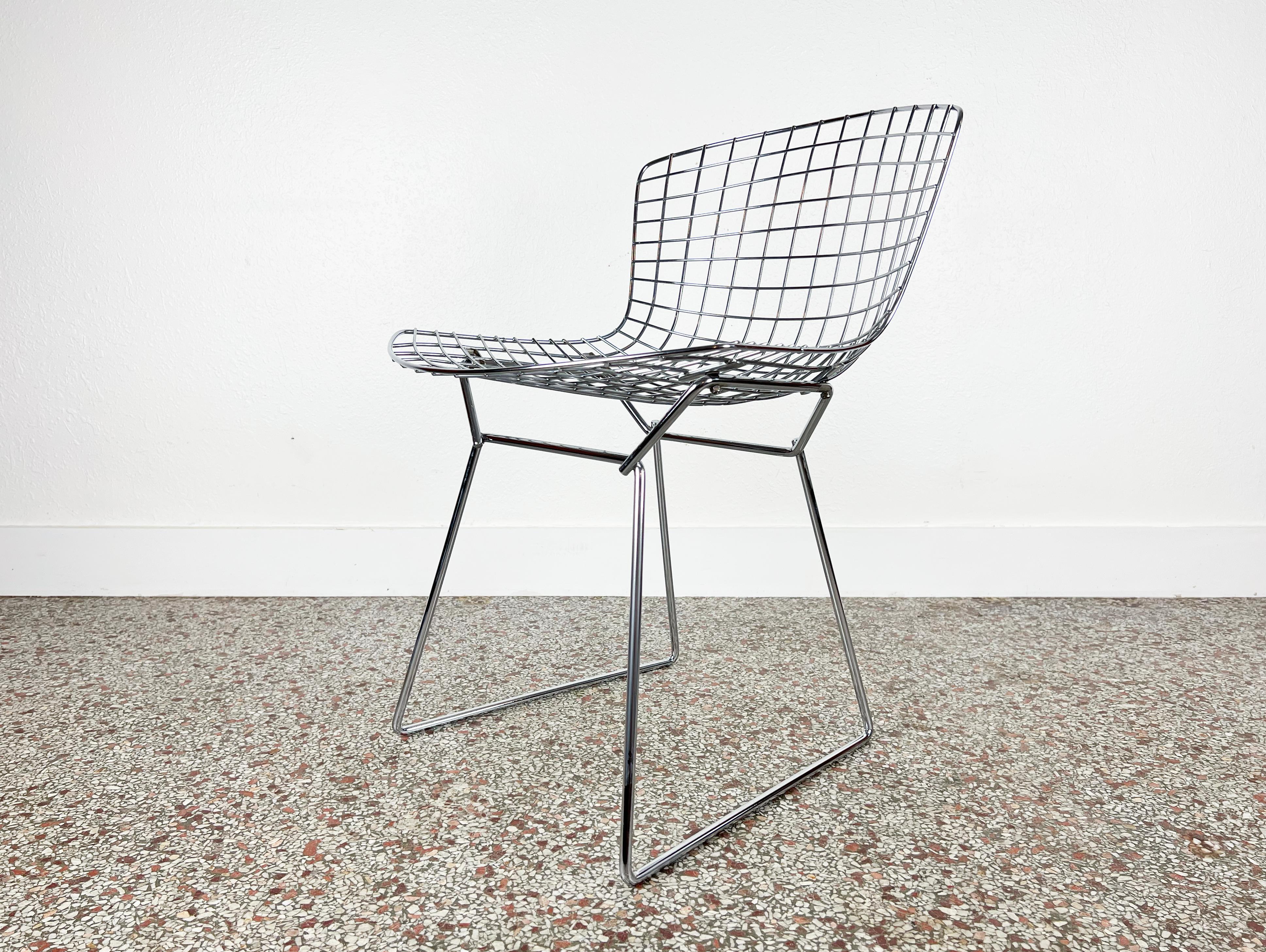 Mid-Century Modern Harry Bertoia Chrome Side Chair for Knoll, Vintage