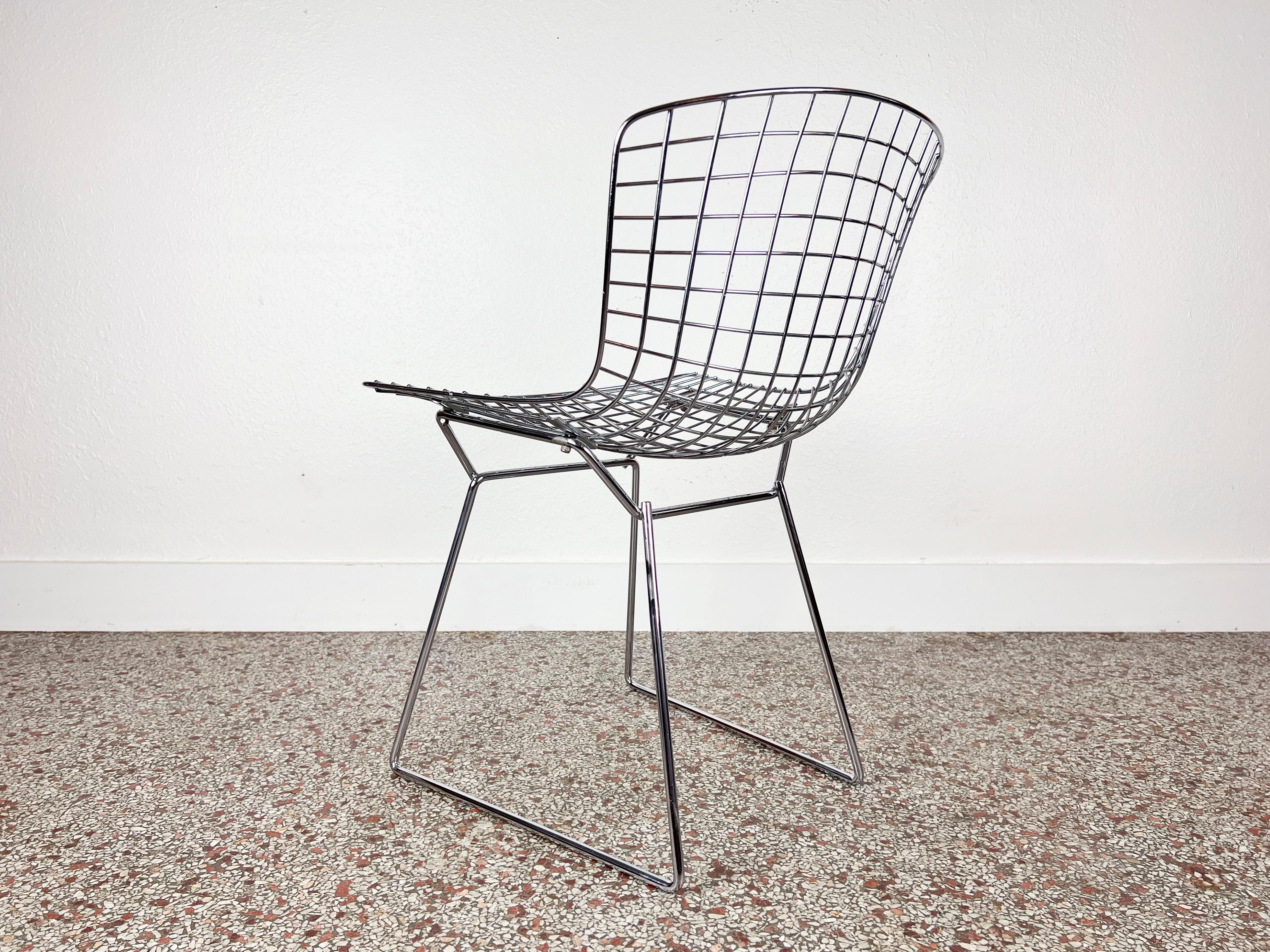 Harry Bertoia Chrome Side Chair for Knoll, Vintage 1