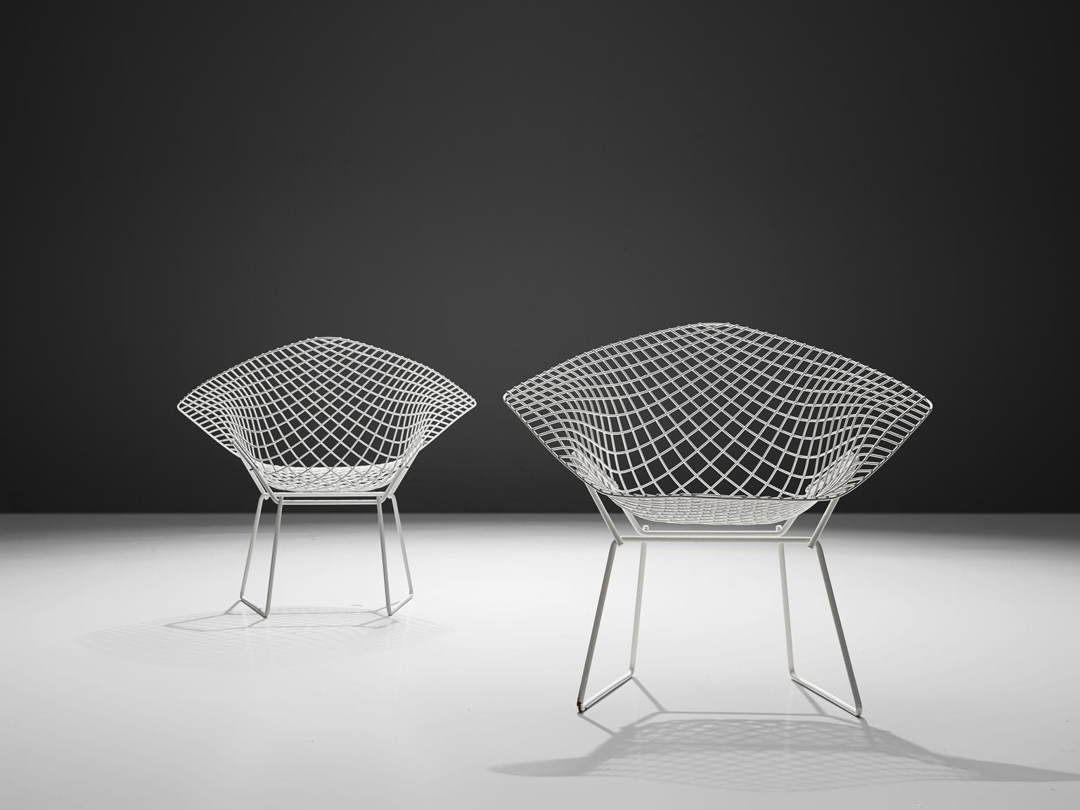 Metal Harry Bertoia 'Diamond' Chairs for Knoll, 1950s