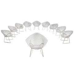 Harry Bertoia 'Diamond' Chairs for Knoll, 1950s