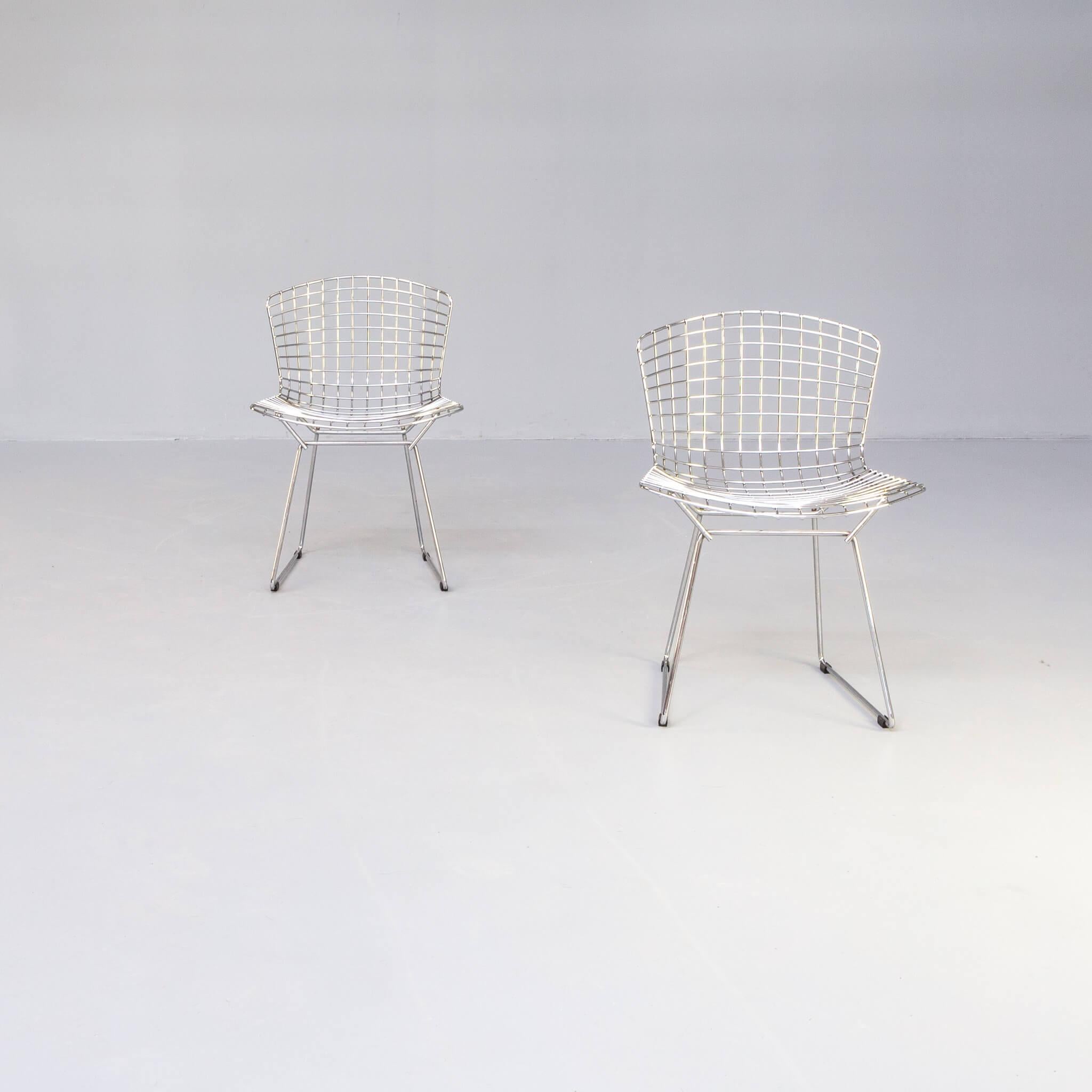 Harry Bertoia Dining or Side Chair for Knoll Set/2 In Good Condition In Amstelveen, Noord