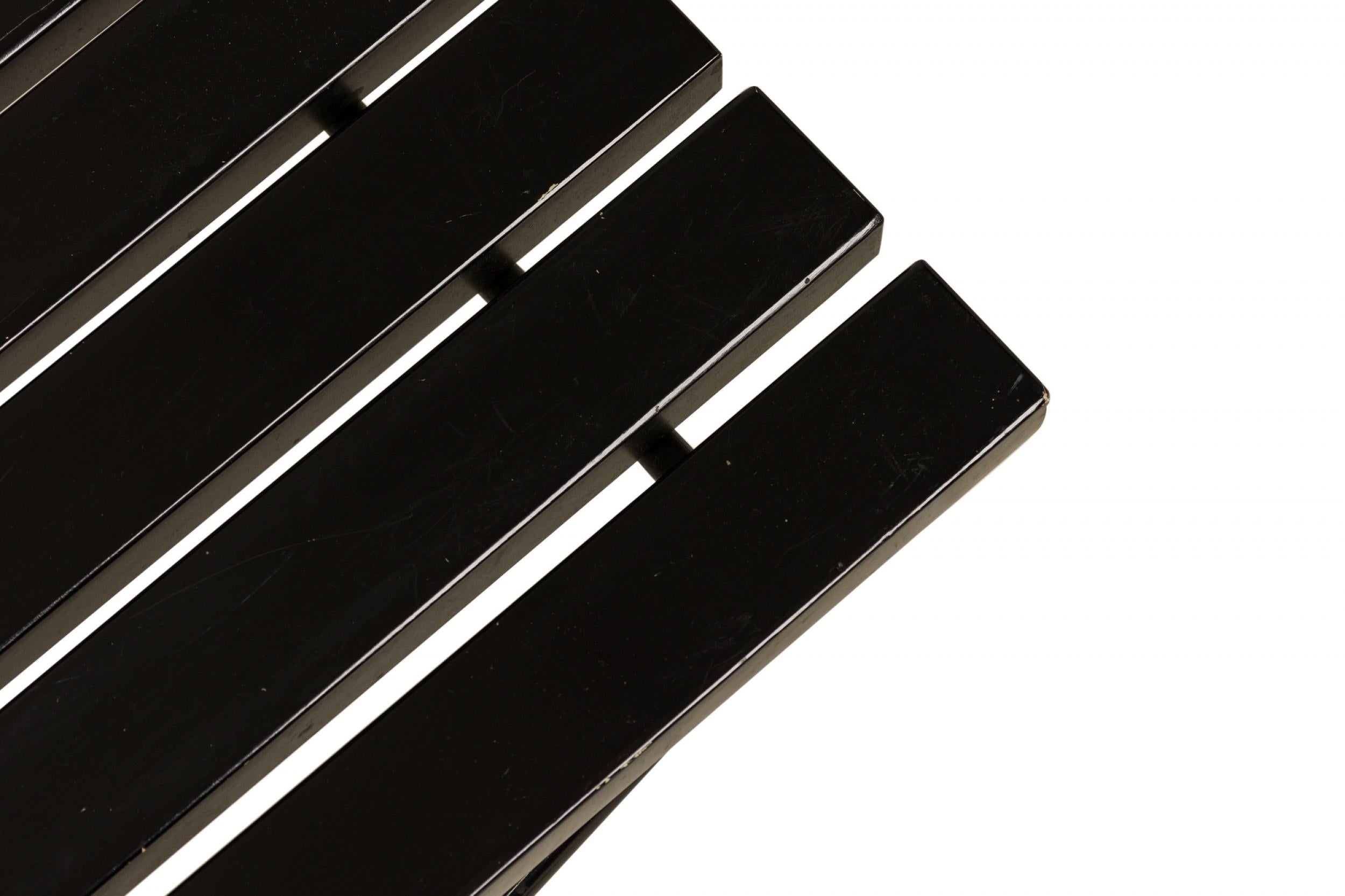 20th Century Harry Bertoia for Knoll Associates Black Lacquered Slat Bench