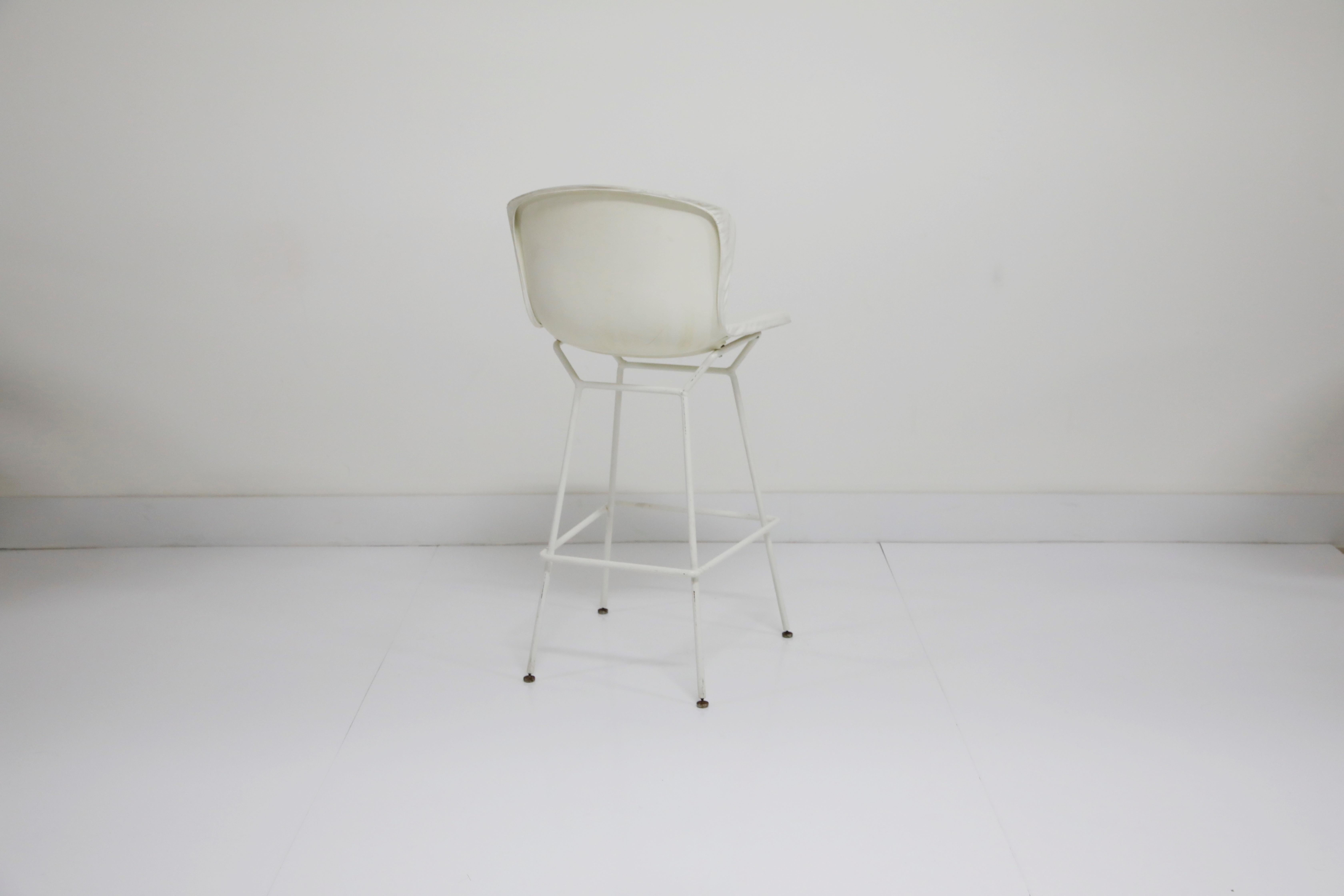 Powder-Coated Harry Bertoia for Knoll Associates Model 428C Barstool, Signed First Generation