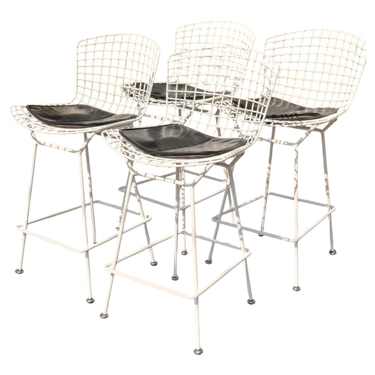 Harry Bertoia for Knoll Bar Stools, Metal Wire Design, Circa 2020s