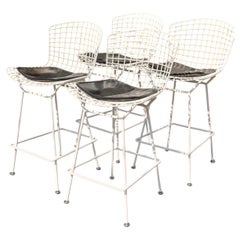 Harry Bertoia for Knoll Bar Stools, Metal Wire Design, Circa 2020s