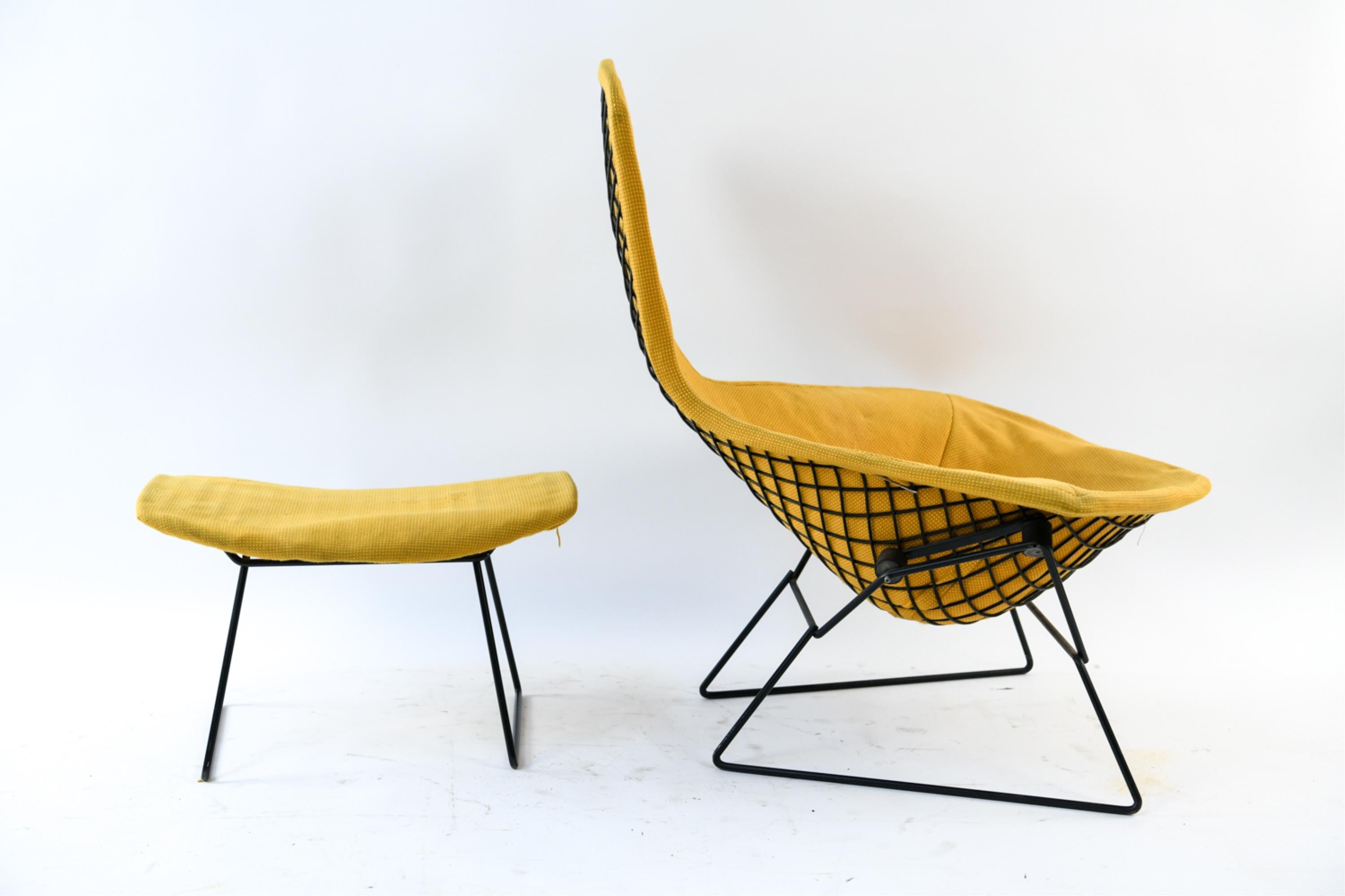 Mid-Century Modern Harry Bertoia for Knoll Bird Chair and Ottoman