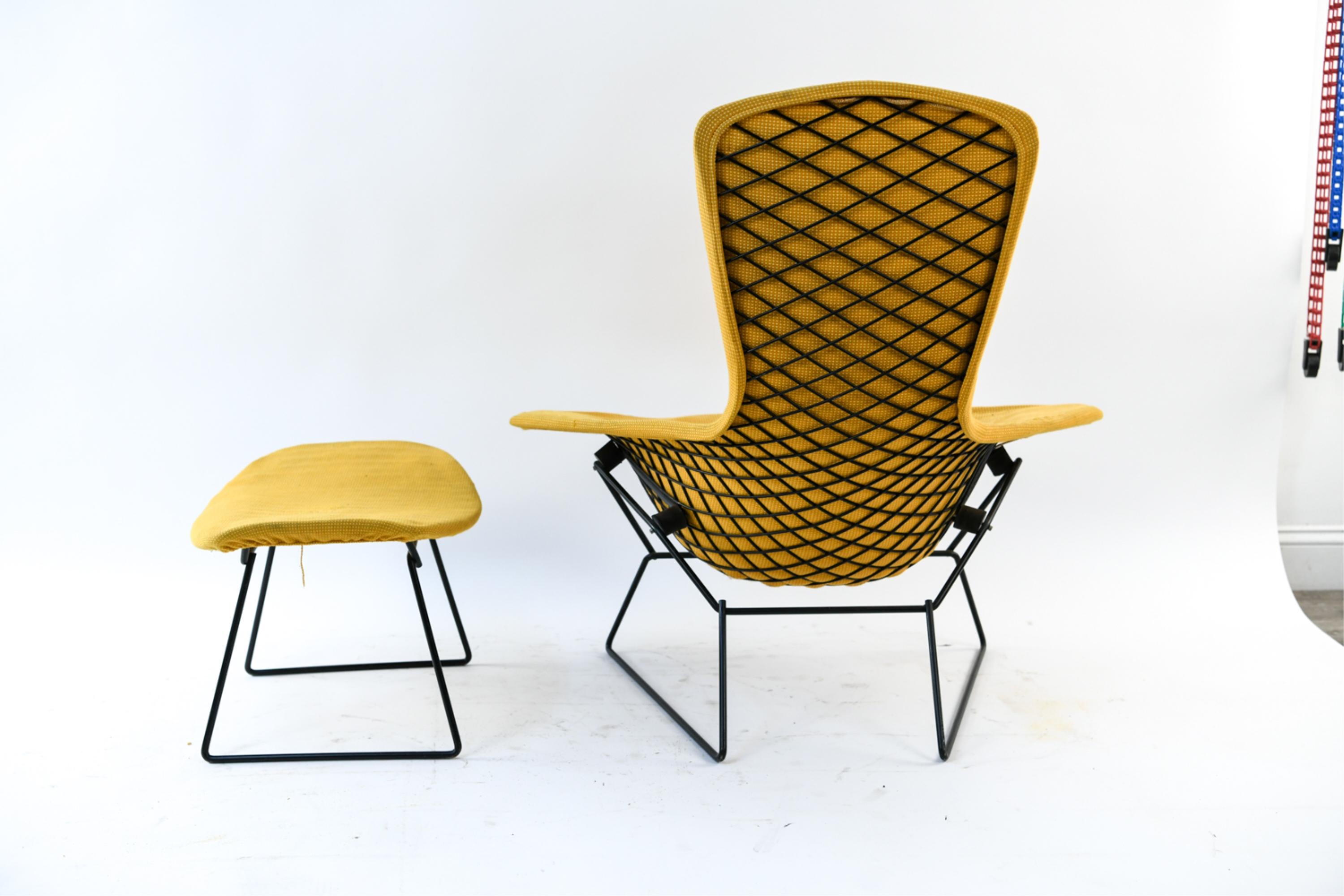 Harry Bertoia for Knoll Bird Chair and Ottoman In Good Condition In Norwalk, CT