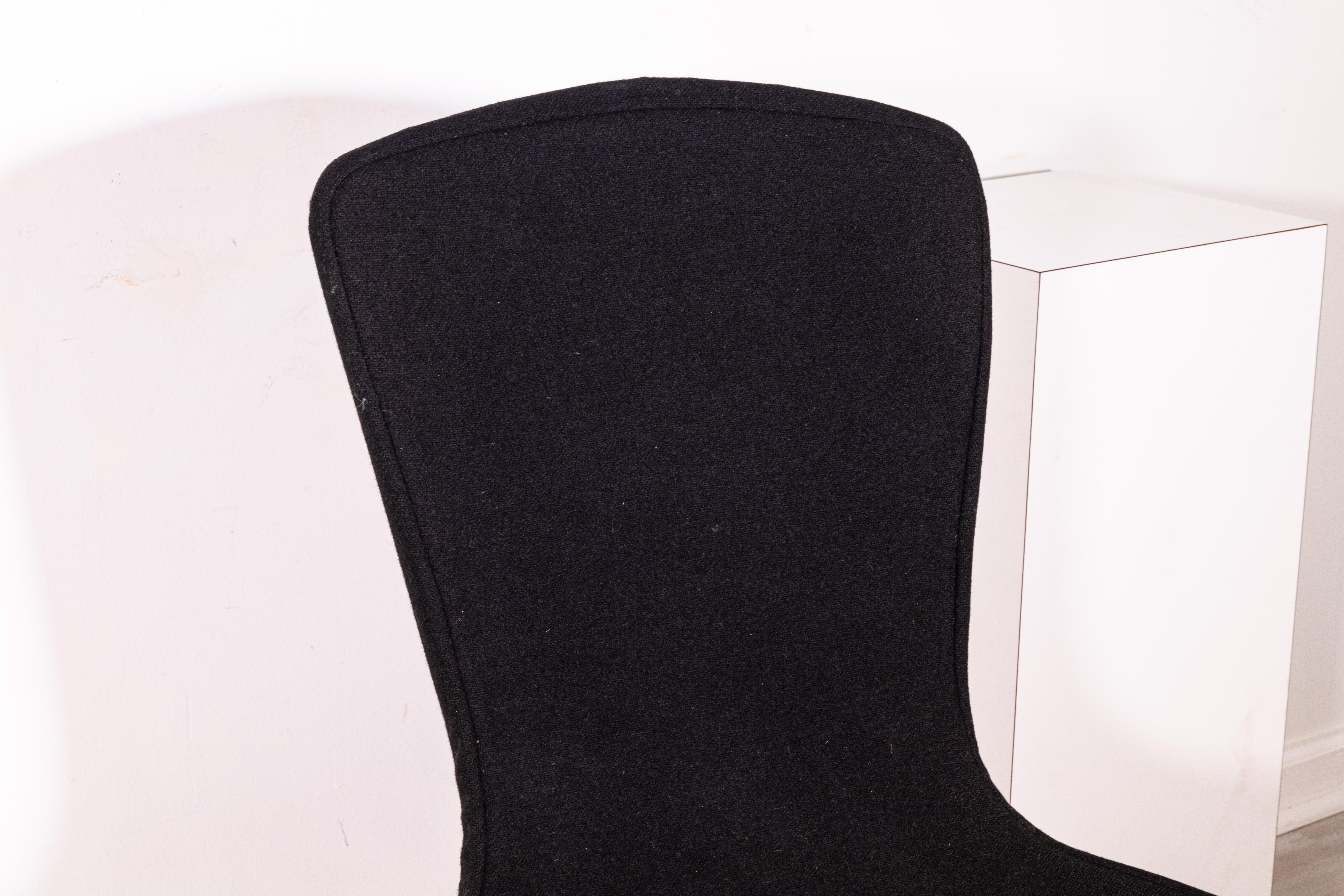 20th Century Harry Bertoia for Knoll Bird Chair & Ottoman with Black Upholstery Original 60s