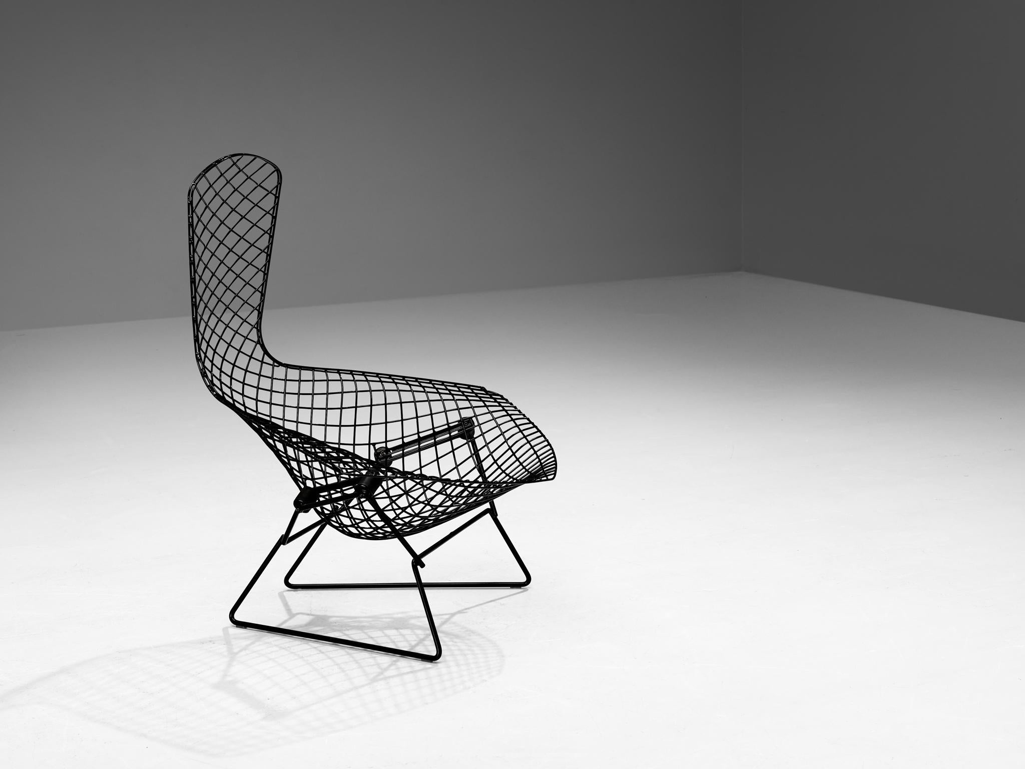 Harry Bertoia for Knoll 'Bird' Lounge Chair with Ottoman in Welded Steel  For Sale 6