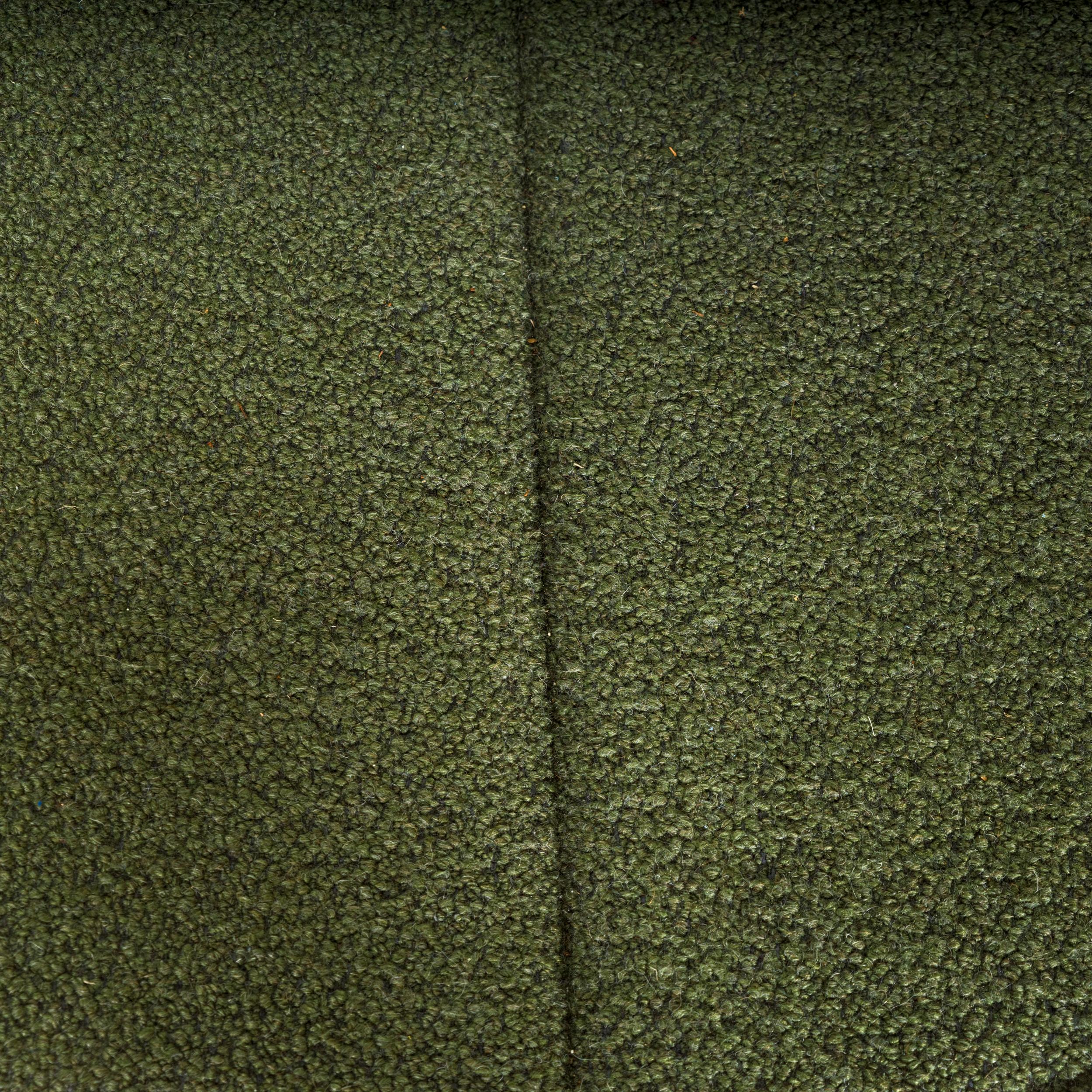 Tissu Knoll by Harry Bertoia Chaises de salle à manger d'appoint Bertoia noires et vertes, ensemble de 2 en vente