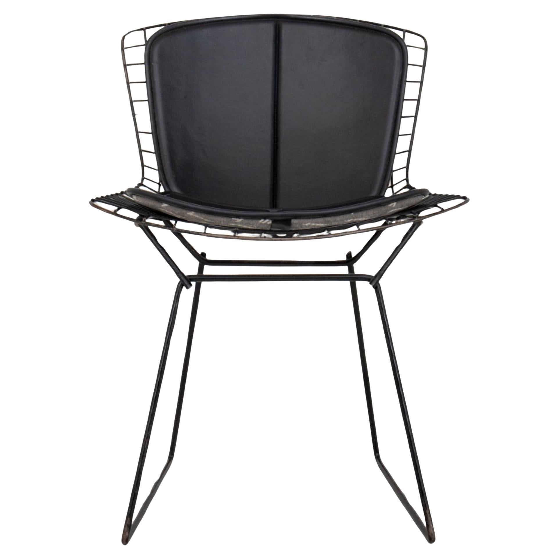 Harry Bertoia for Knoll Black Wire Chair For Sale