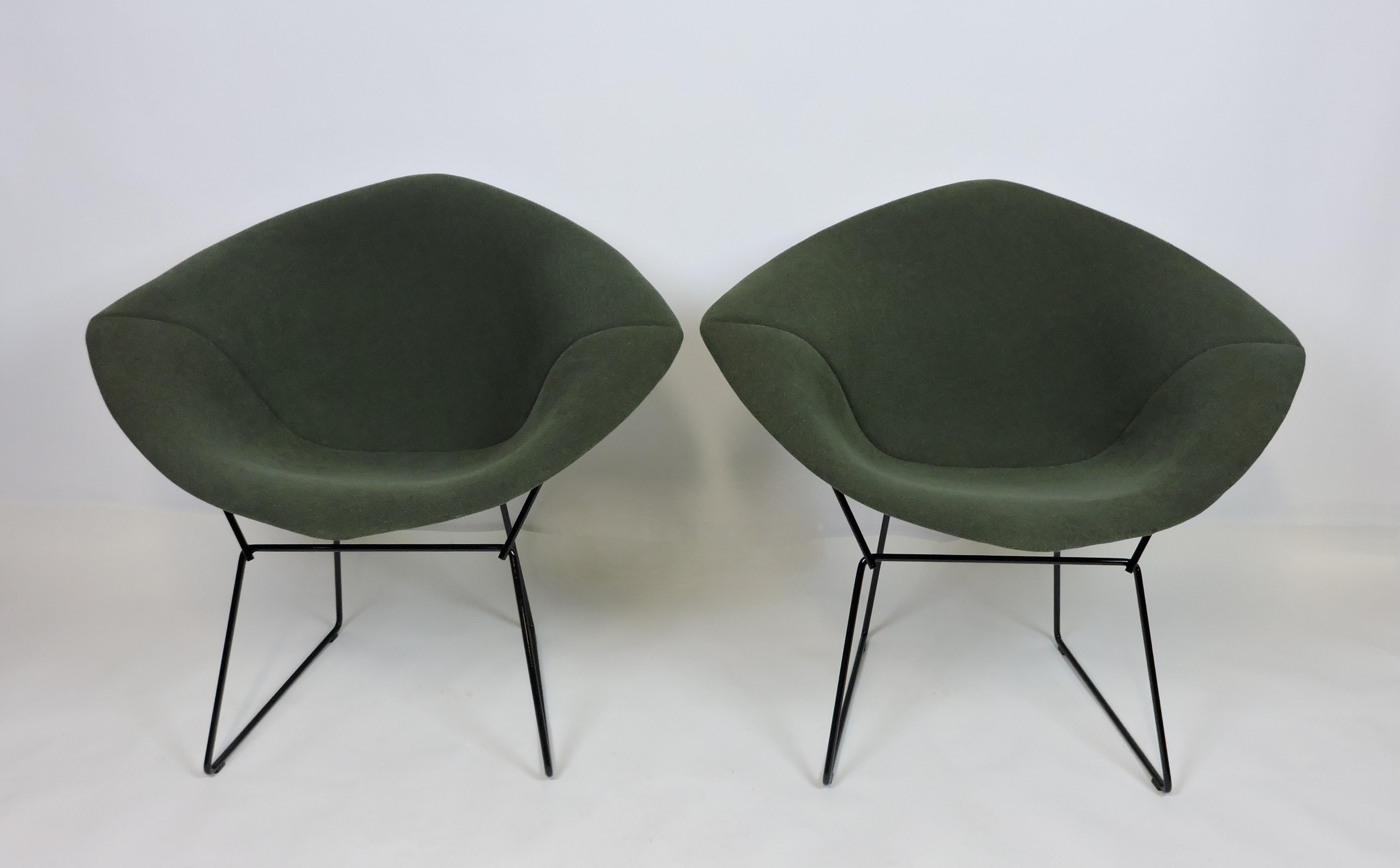 Harry Bertoia for Knoll Diamond Chairs with Full Cover, Labeled, Two Available 2