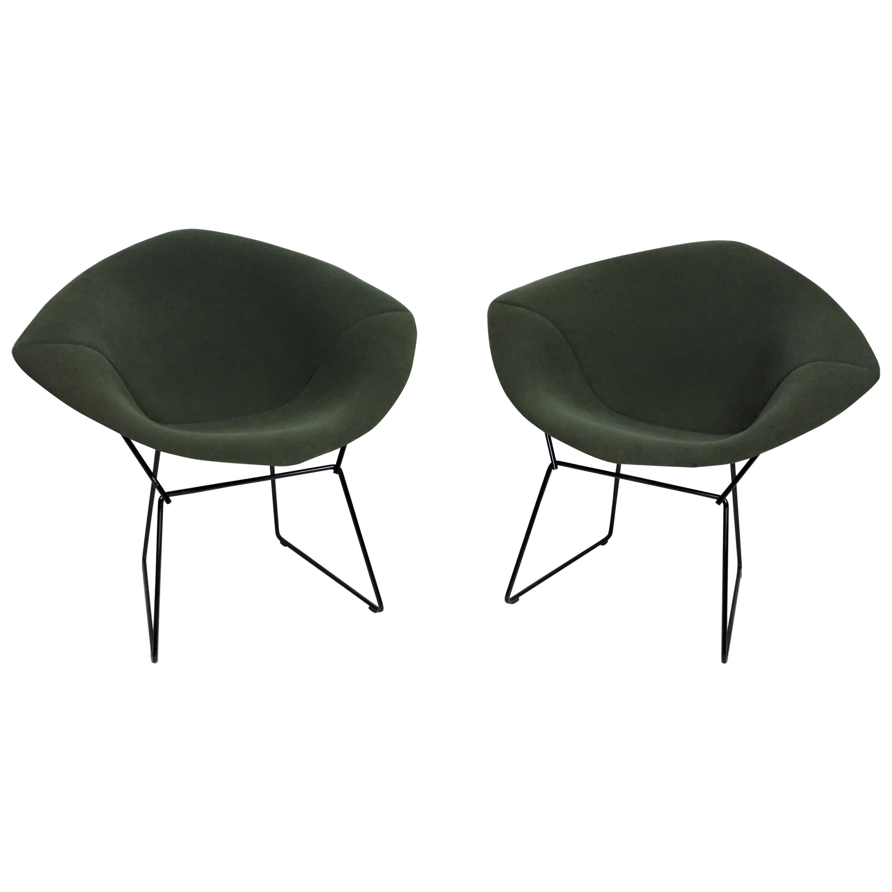 Harry Bertoia for Knoll Diamond Chairs with Full Cover, Labeled, Two Available
