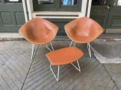 Harry Bertoia for Knoll Diamond Chairs with Ottoman