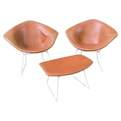 Harry Bertoia for Knoll Diamond Chairs with Ottoman