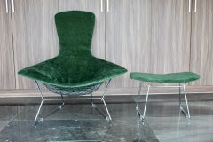 Harry Bertoia pour Knoll Int. Chaise et pouf oiseau, vers 1970