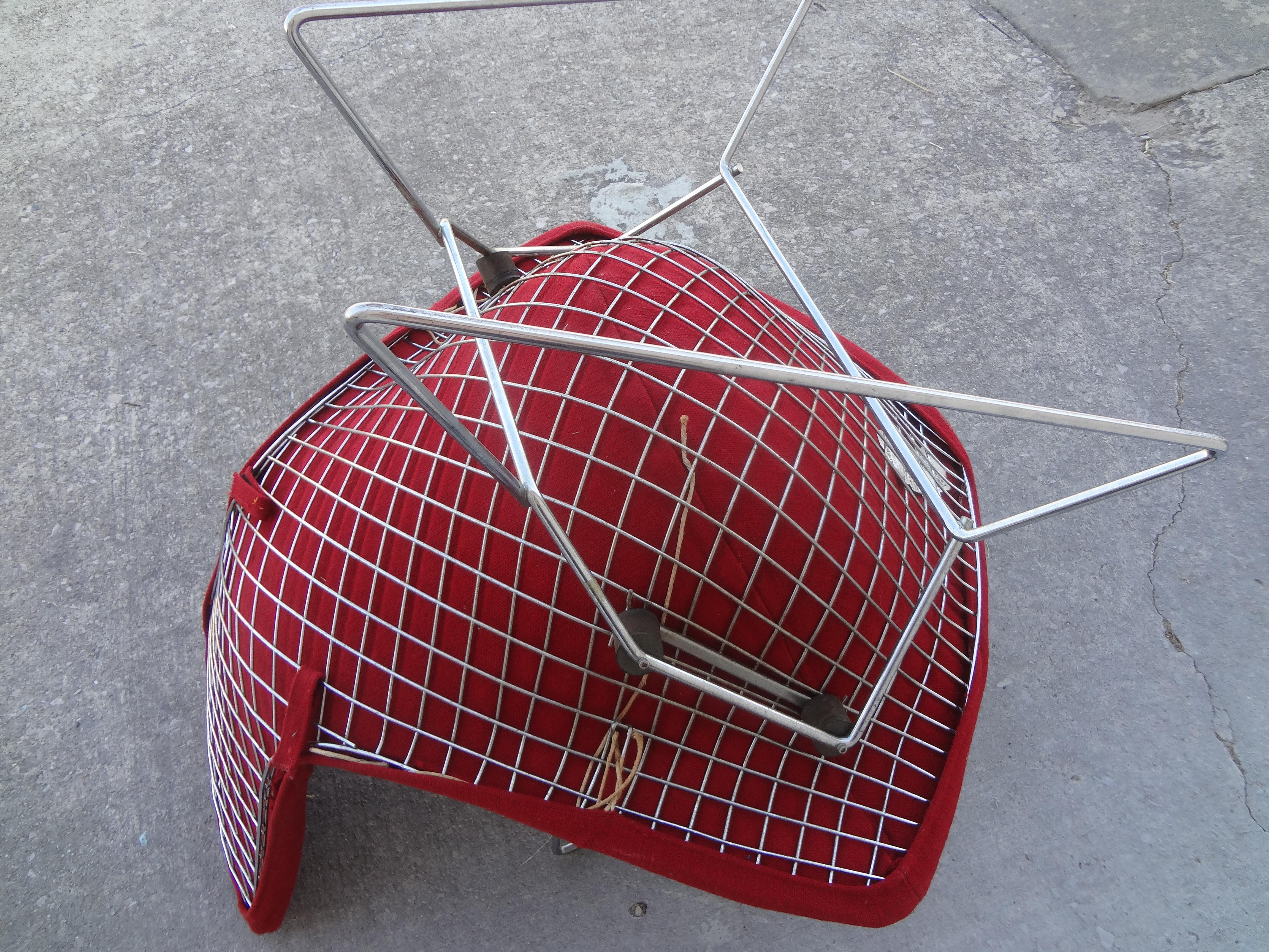 Harry Bertoia for Knoll International Bird Chair and Ottoman 5
