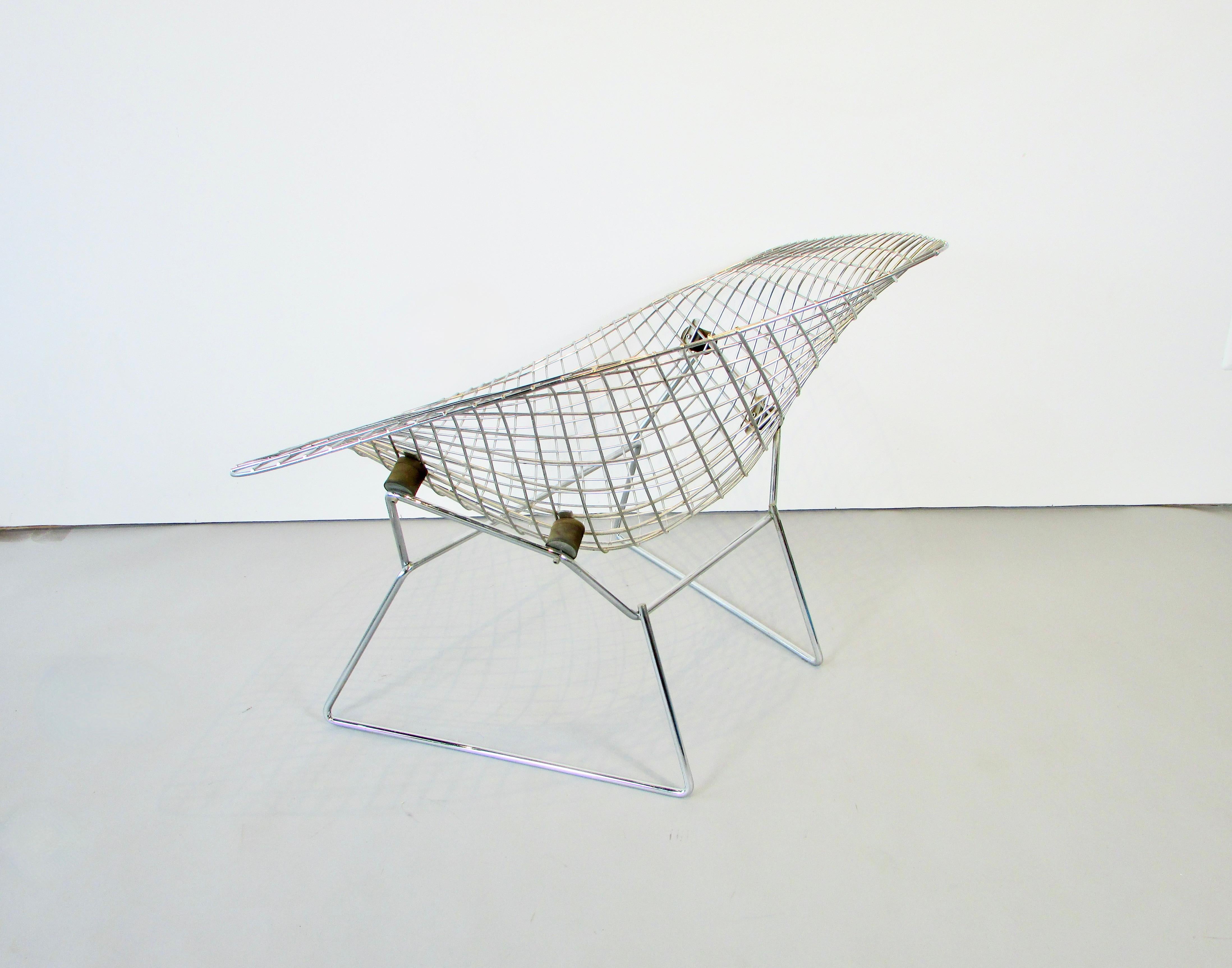 Welded Harry Bertoia for Knoll Large Chrome Diamond Chair For Sale