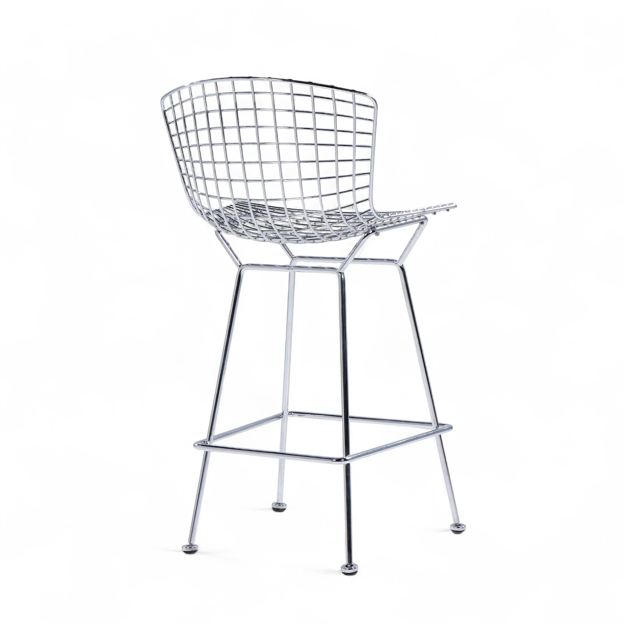 Harry Bertoia for Knoll Mid Century Chrome Counter Stools - Pair en vente 4