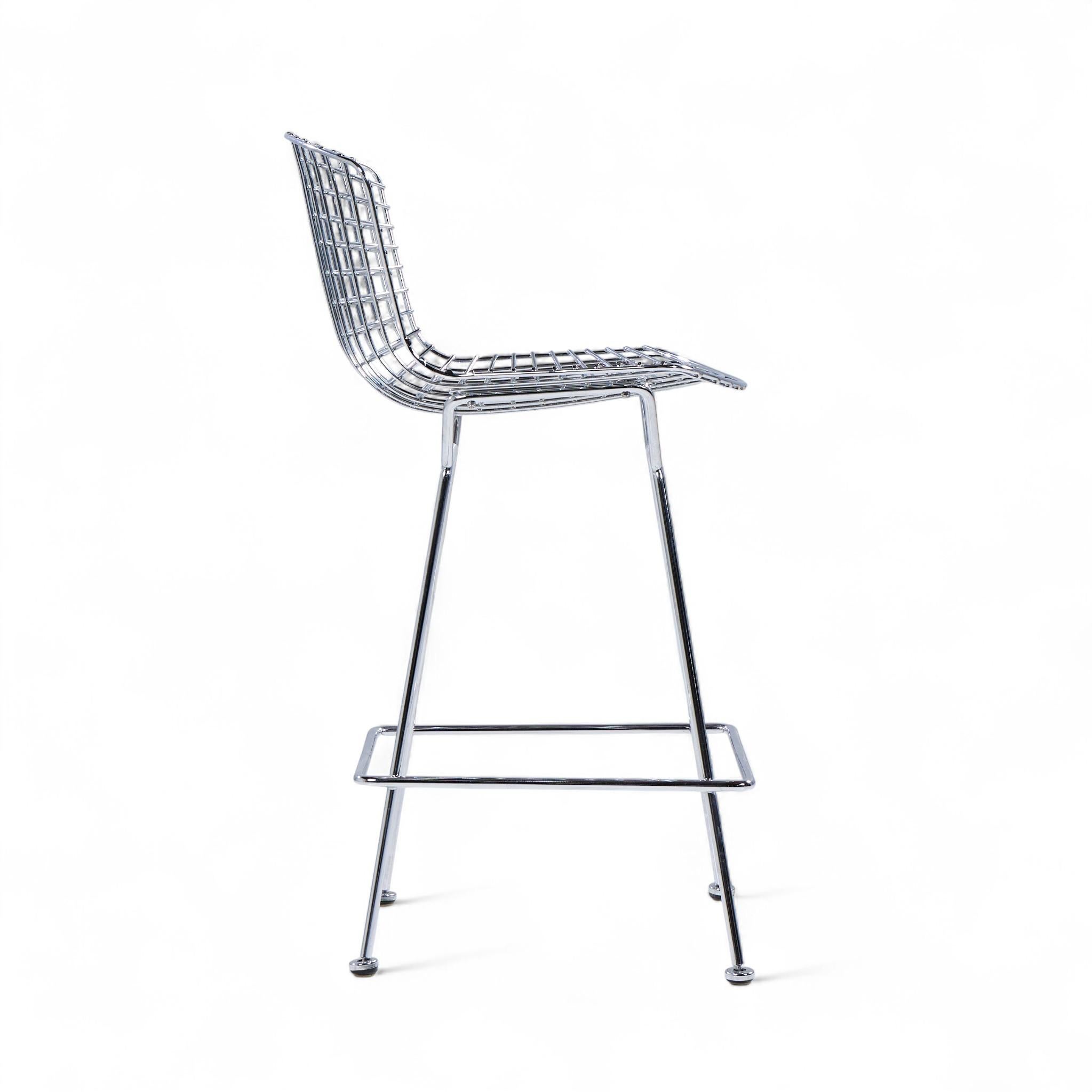 Harry Bertoia for Knoll Mid Century Chrome Counter Stools - Pair en vente 5