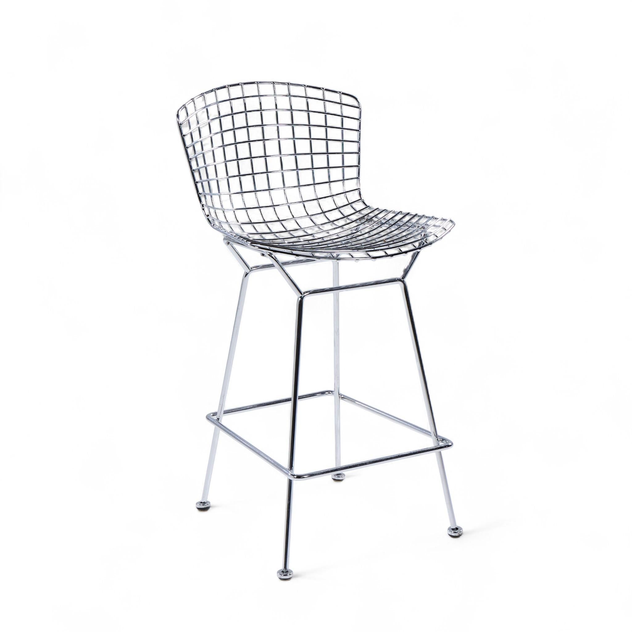 Harry Bertoia for Knoll Mid Century Chrome Counter Stools - Pair en vente 6