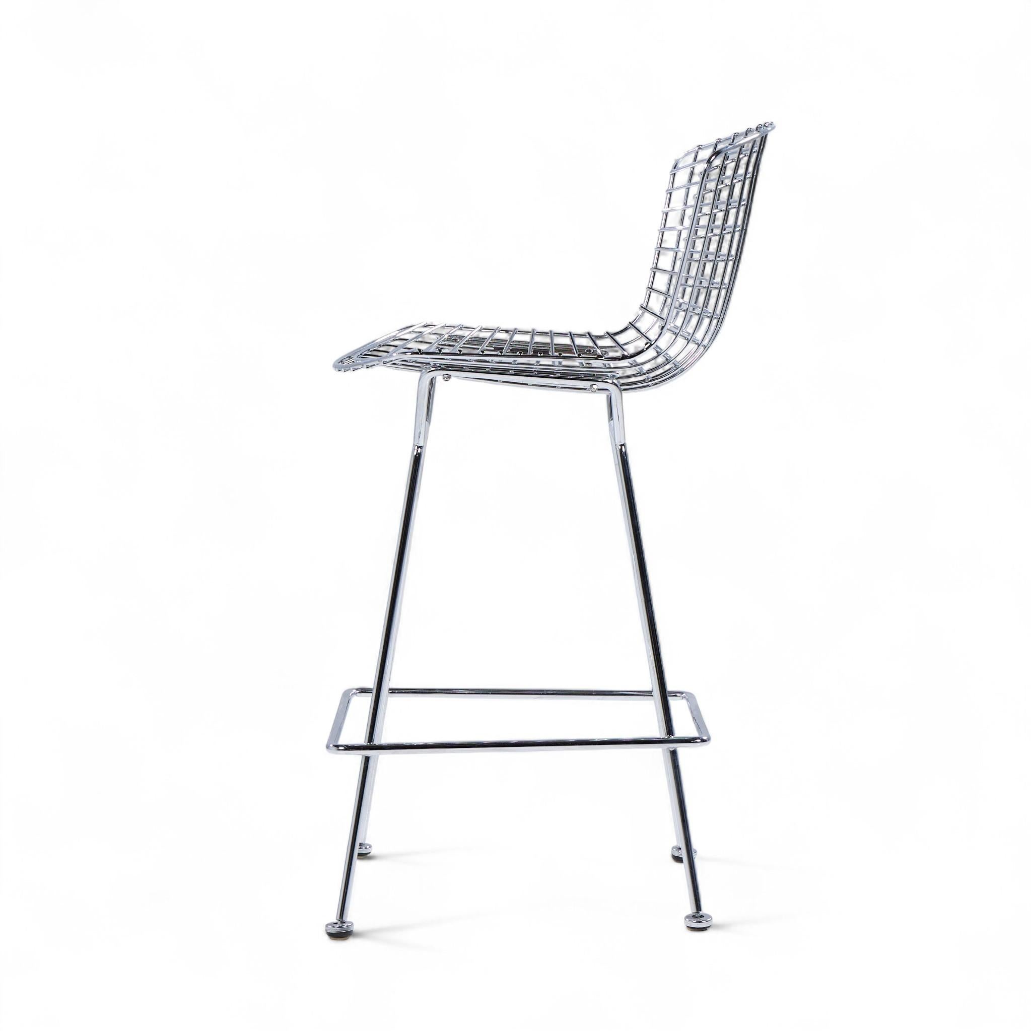 Harry Bertoia for Knoll Mid Century Chrome Counter Stools - Pair en vente 1