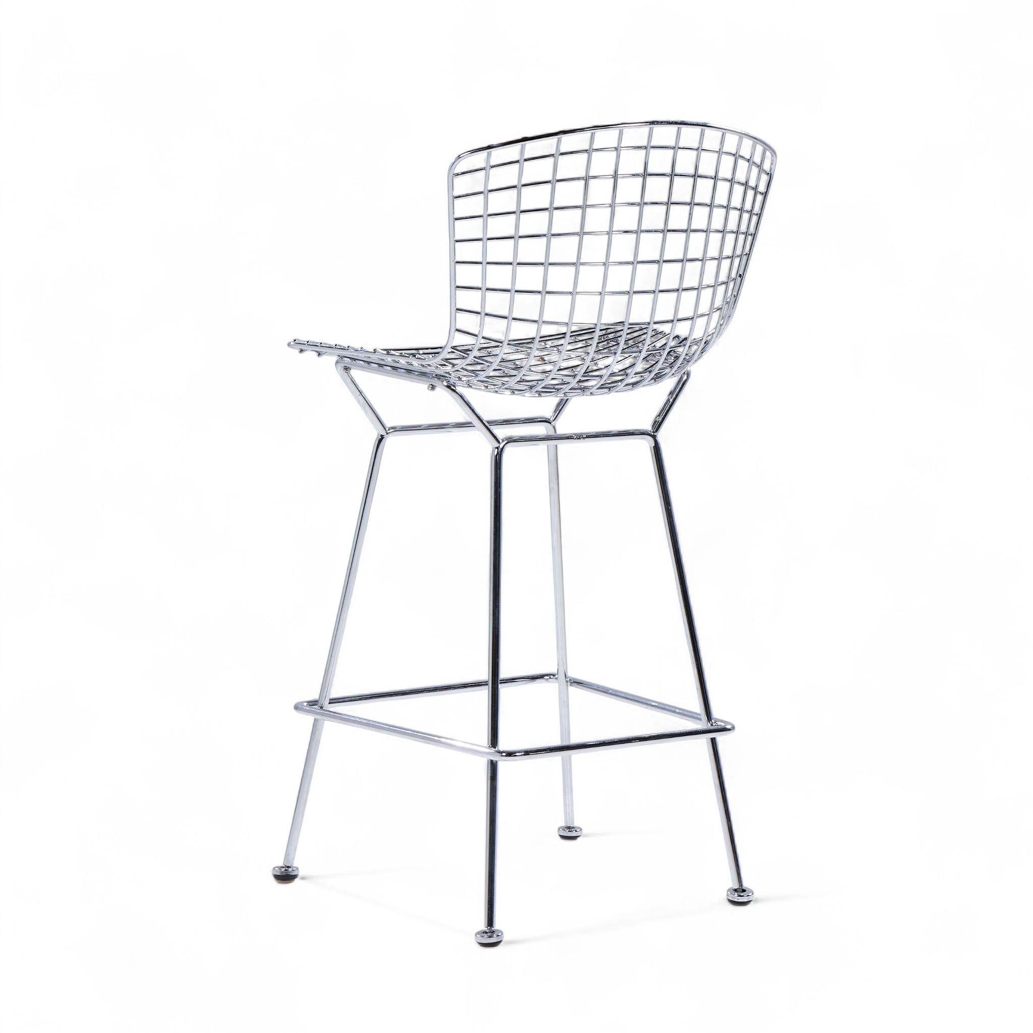 Harry Bertoia for Knoll Mid Century Chrome Counter Stools - Pair en vente 2