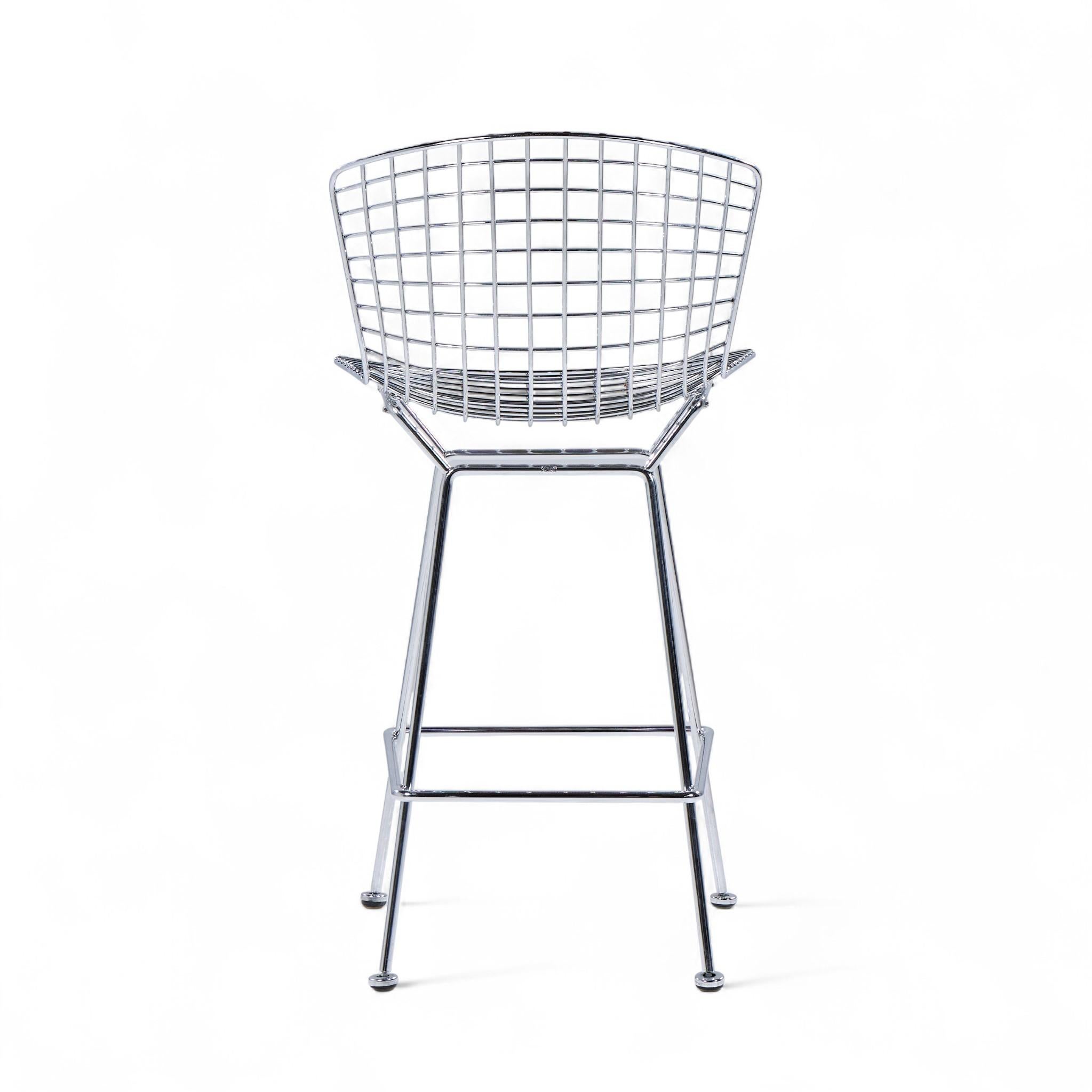 Harry Bertoia for Knoll Mid Century Chrome Counter Stools - Pair en vente 3