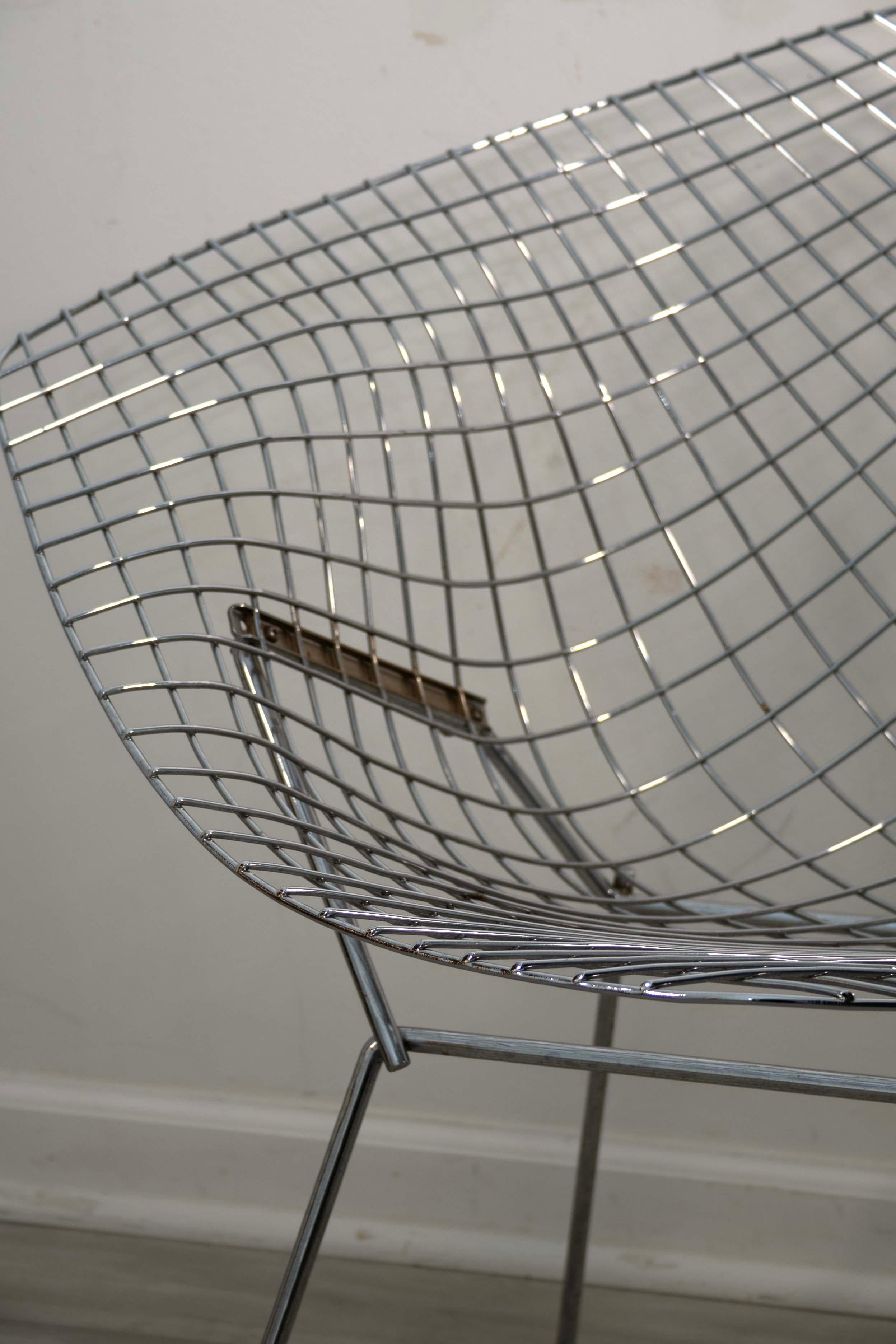Steel Harry Bertoia for Knoll Wire Diamond Chair Mid Century Modern For Sale