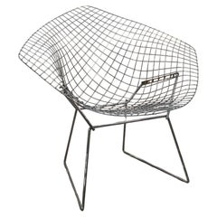 Harry Bertoia for Knoll Wire Diamond Chair Mid Century Modern