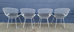 Harry Bertoia for Knoll Wire Dining Chairs Set 4