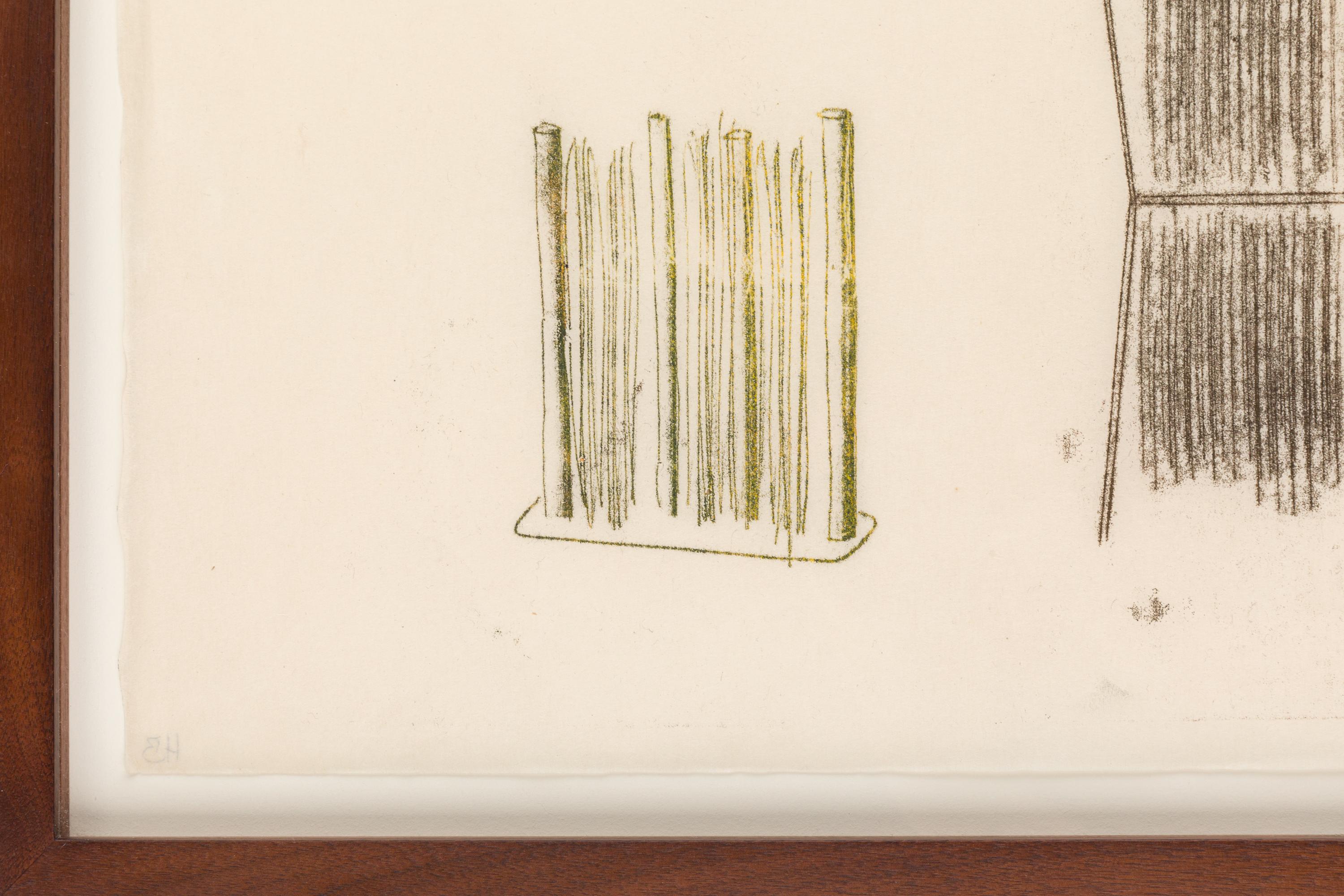 Harry Bertoia, gerahmter Monodruck auf Reispapier, USA, 1960er Jahre im Zustand „Gut“ im Angebot in New York, NY