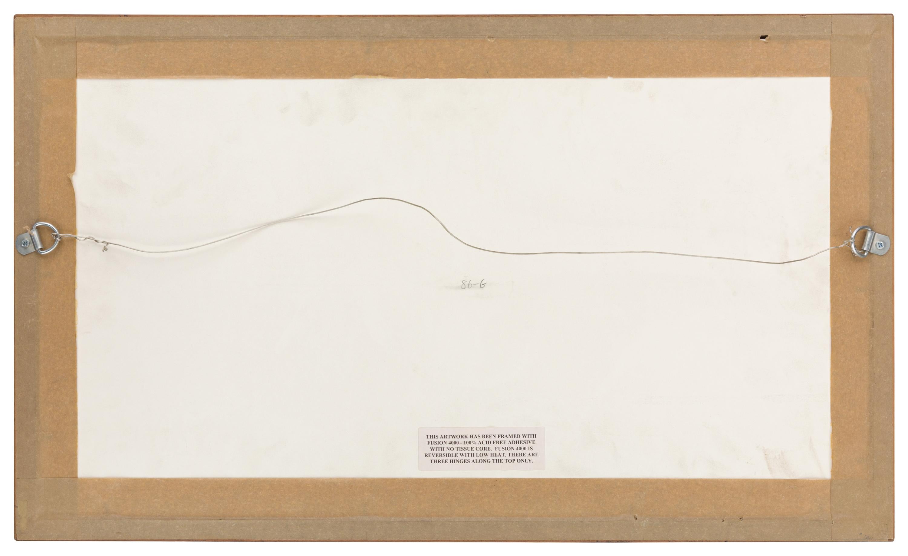 Harry Bertoia Framed Monoprint on Rice Paper, USA 1960s For Sale 1