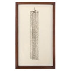 Harry Bertoia Framed Monoprint on Rice Paper, USA, 1960s