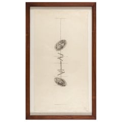 Harry Bertoia Framed Monotype on Rice Paper, USA 1960s