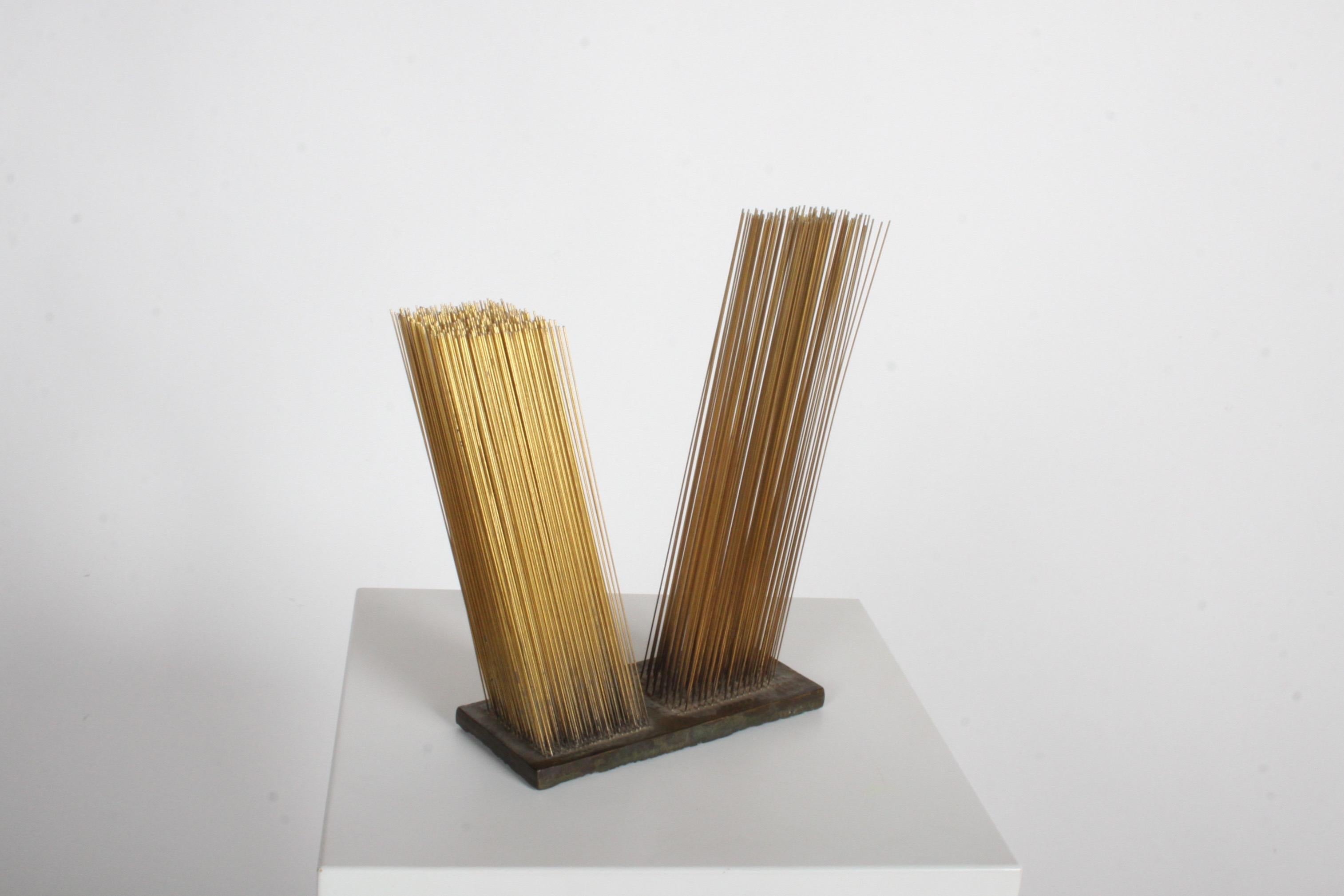 Mid-Century Modern Harry Bertoia Gold Plated Bronze Sonambient Sculpture For Sale