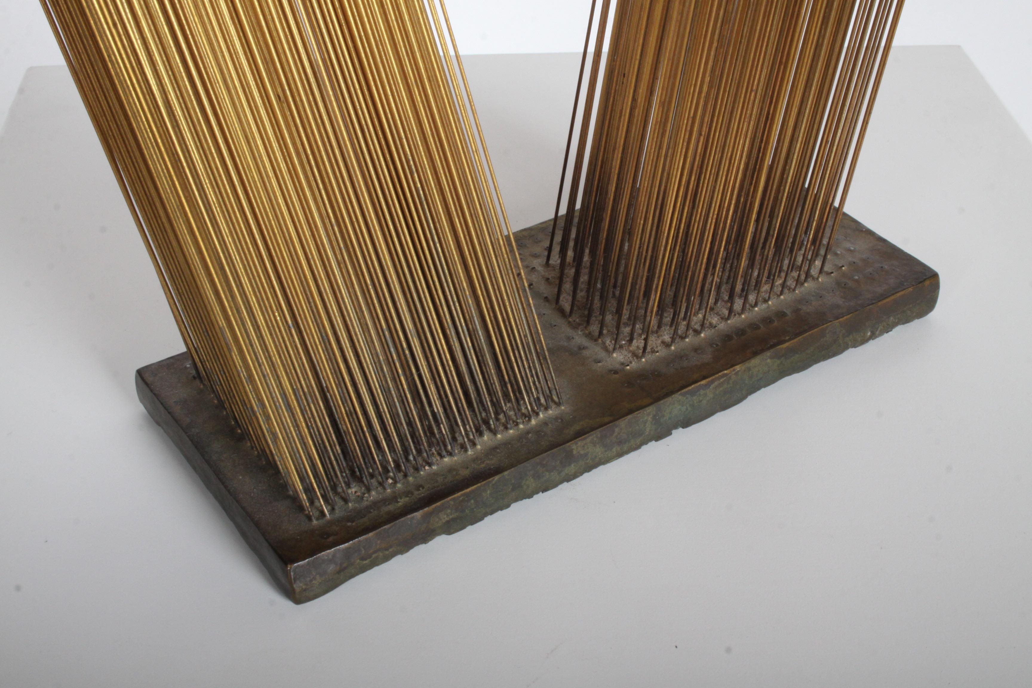 Harry Bertoia Gold Plated Bronze Sonambient Sculpture In Good Condition For Sale In St. Louis, MO