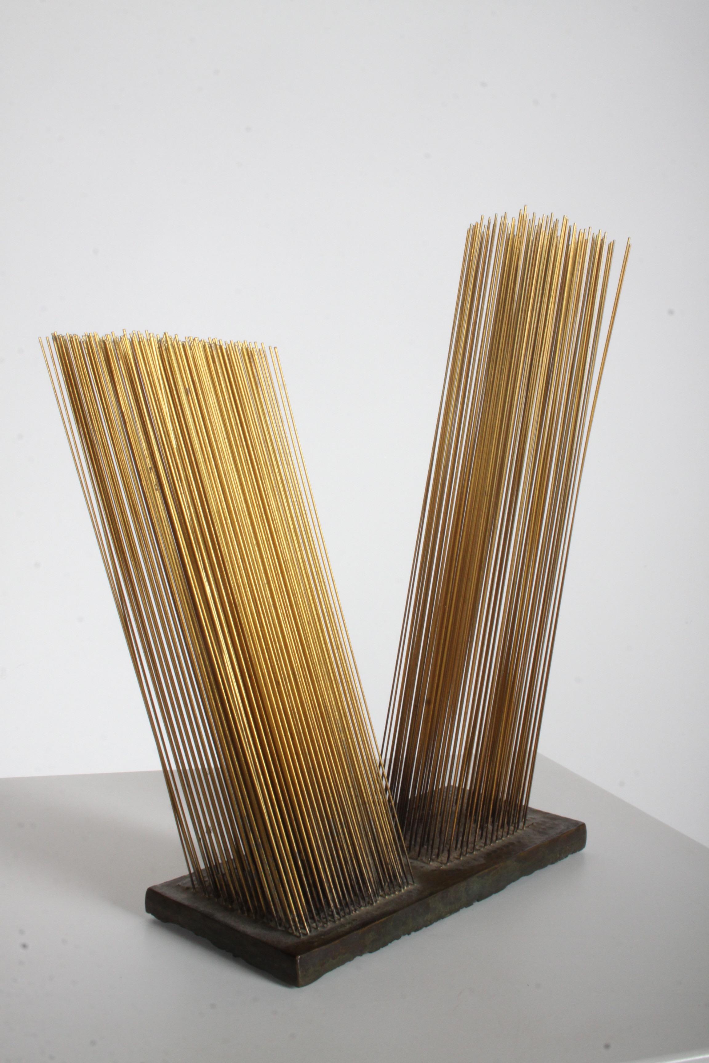 Mid-20th Century Harry Bertoia Gold Plated Bronze Sonambient Sculpture For Sale